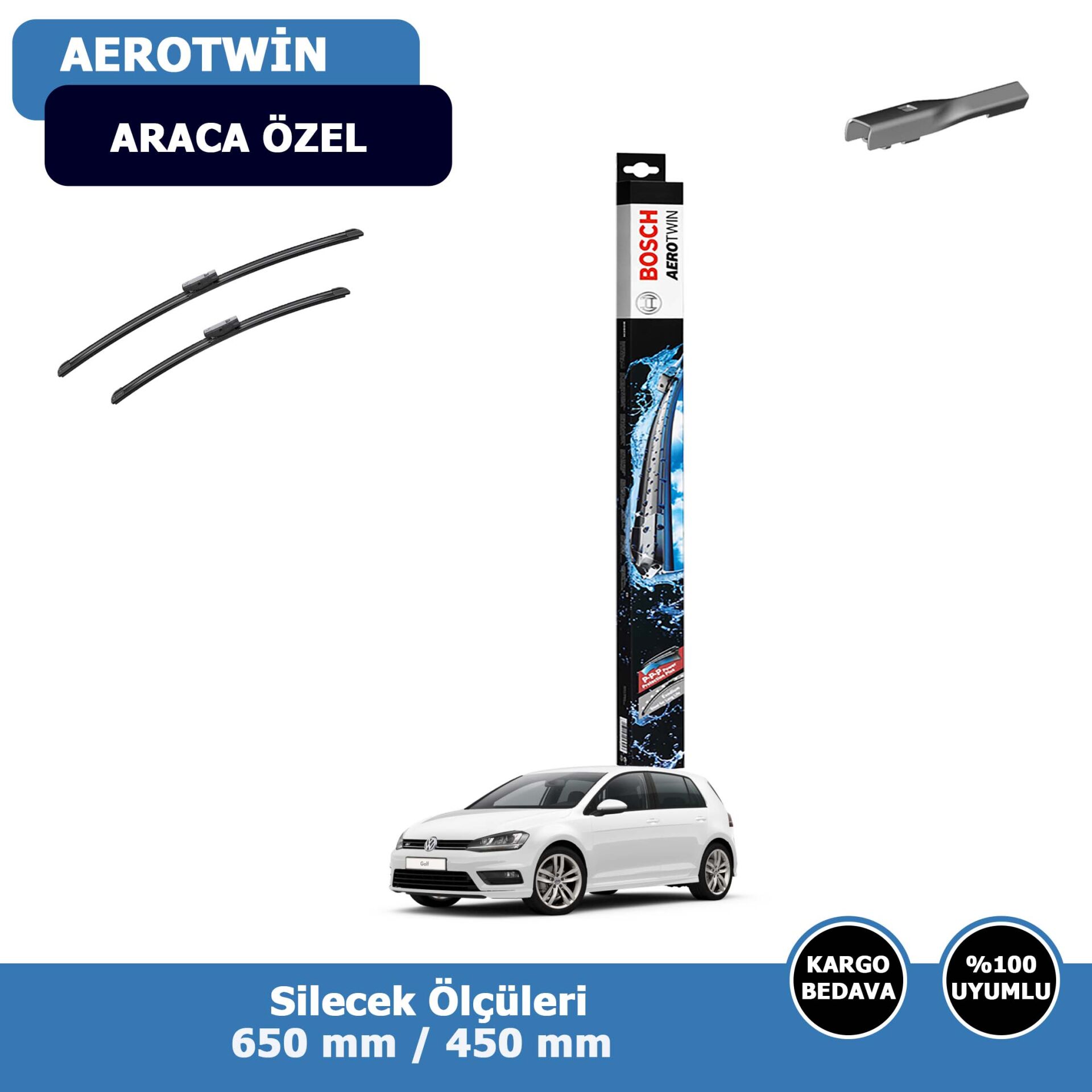 Volkswagen Golf 7 / 7.5 Ön Silecek Süpürgesi (2012-2020)Bosch Aerotwin
