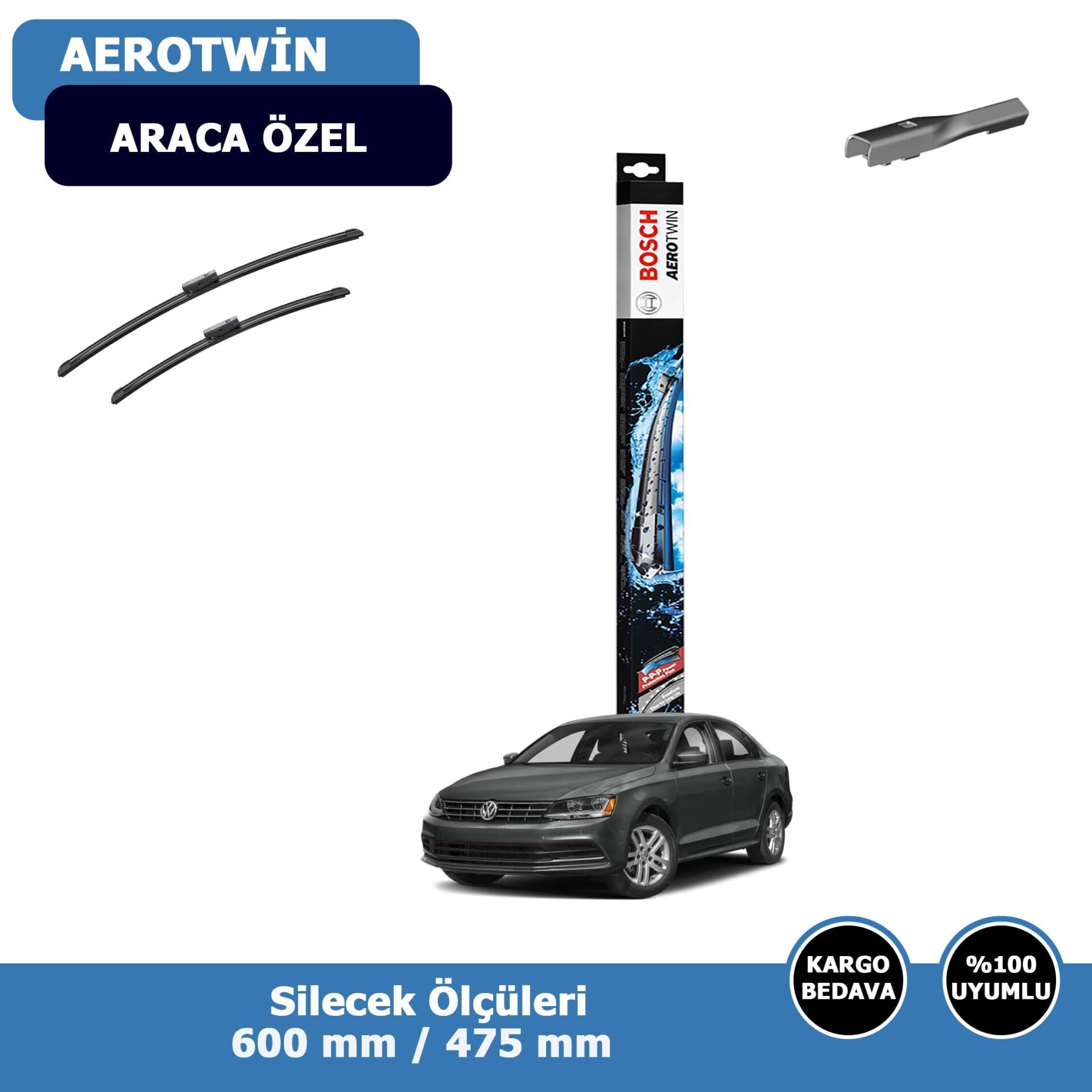 Volkswagen Jetta Ön Silecek Süpürgesi (2011-2019)Bosch Aerotwin