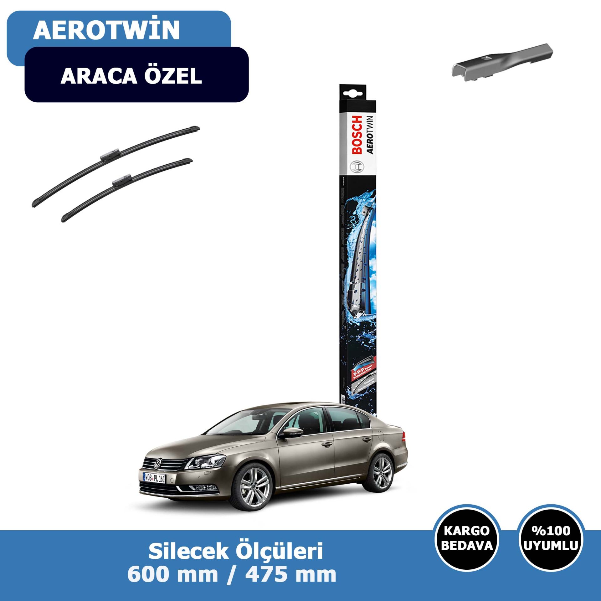 Volkswagen Passat B7 Ön Silecek Süpürgesi (2011-2014)Bosch Aerotwin