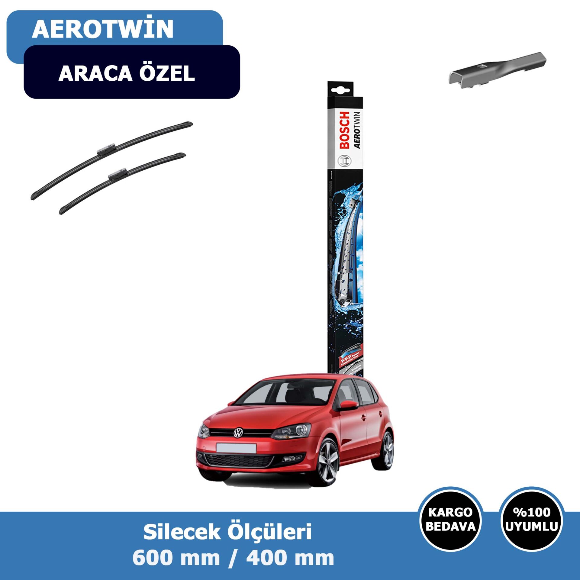 Volkswagen Polo Ön Silecek Süpürgesi (2009-2017)Bosch Aerotwin