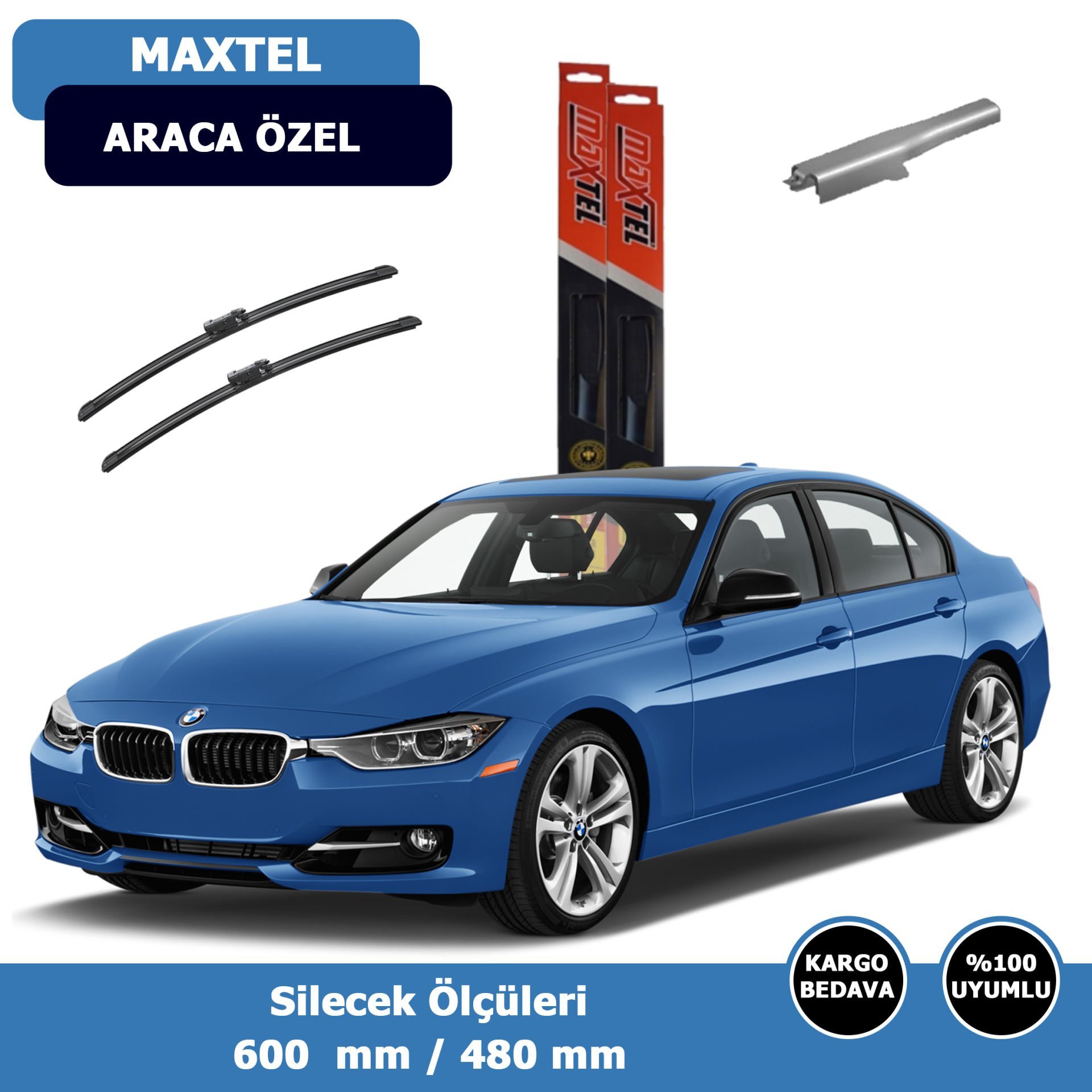 BMW 3Serisi F30 Ön Silecek Süpürgesi (2012-2019)Maxtel