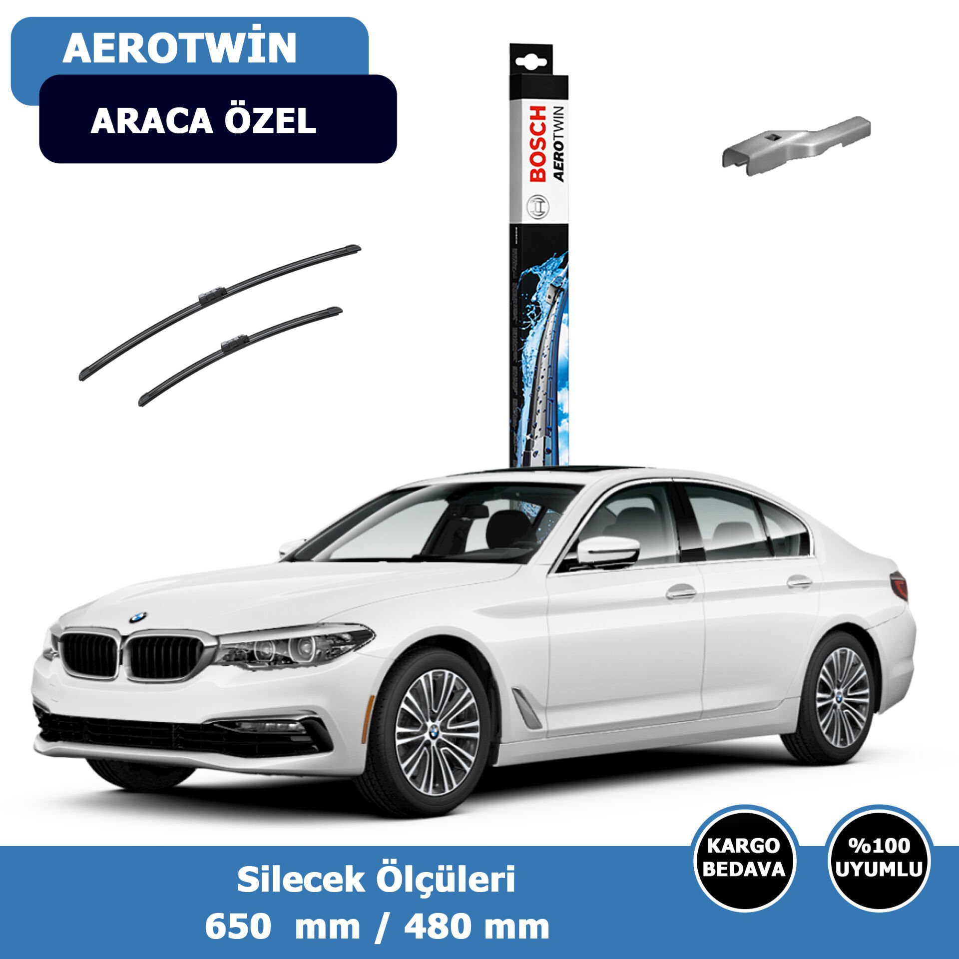 BMW 5 Serisi G30 Ön Silecek Süpürgesi (2017-2021)Bosch