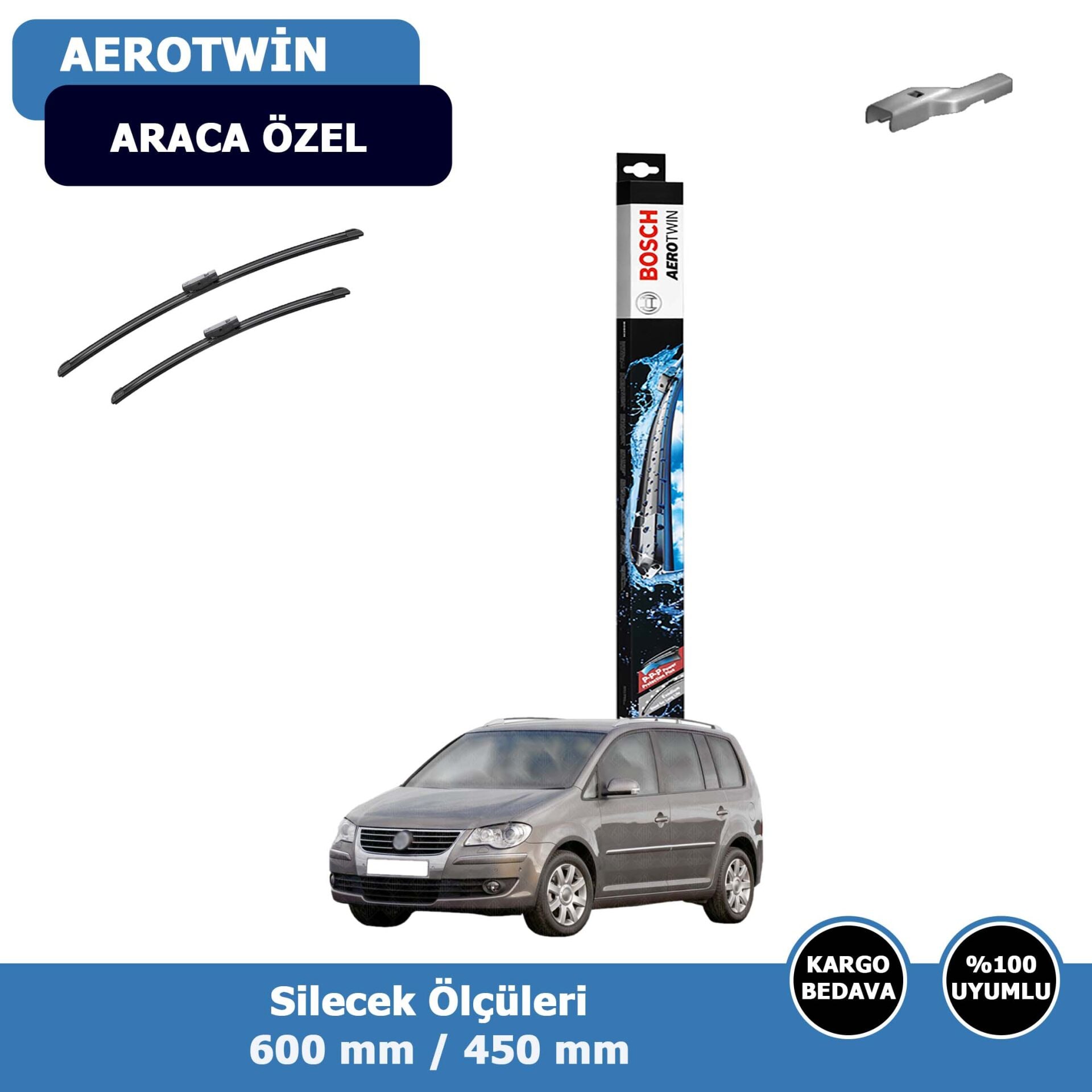 Volkswagen Touran Ön Silecek Süpürgesi (2010-2014)Bosch Aerotwin