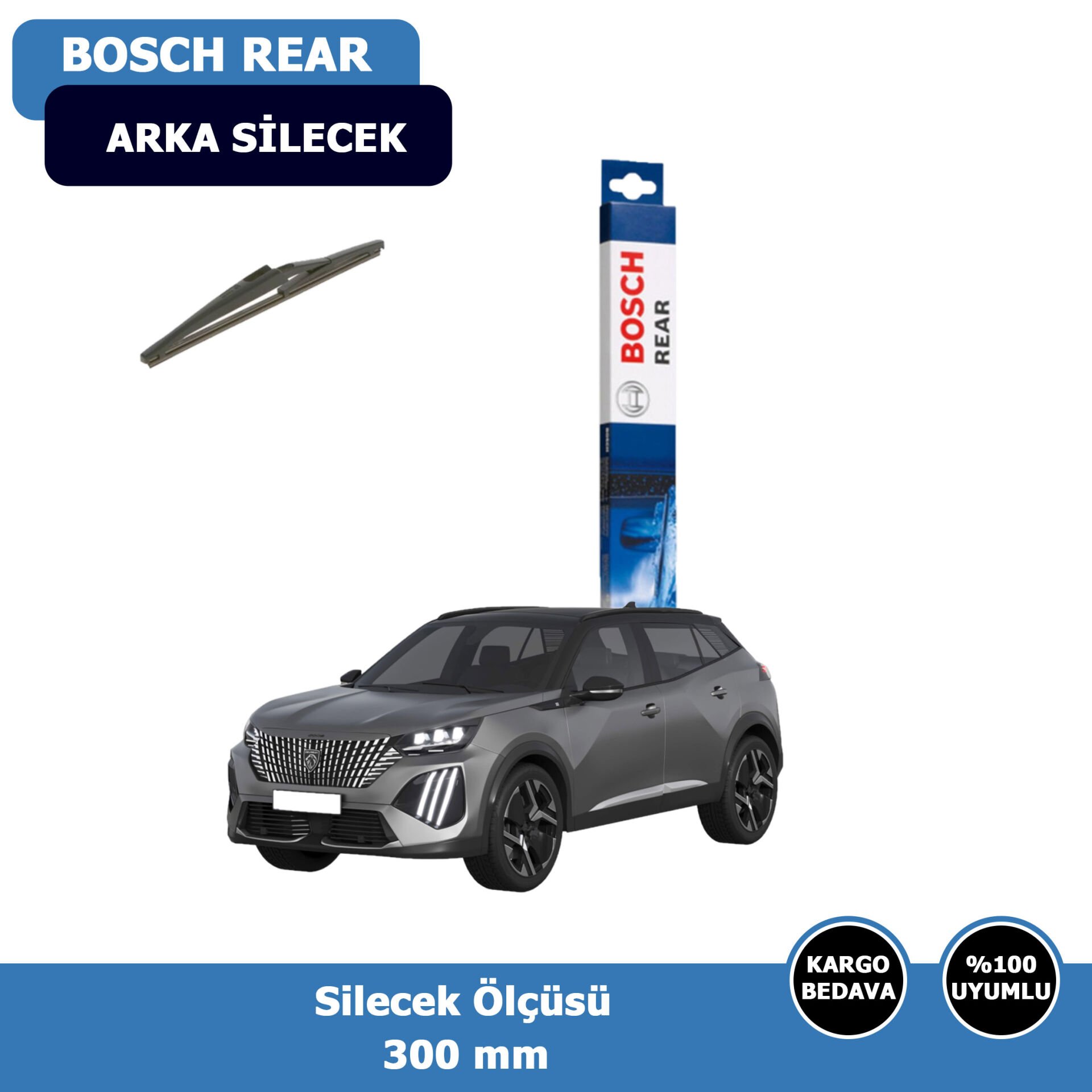 Peugeot 2008 Arka Silecek Süpürgesi (2020-2025)Bosch Rear