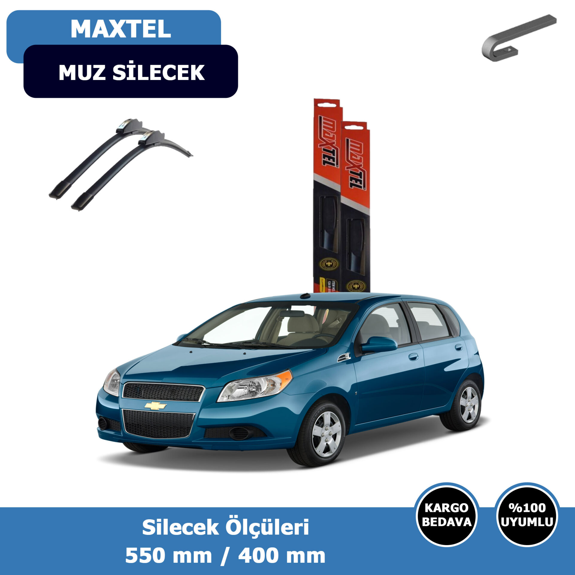 Chevrolet  Aveo(HB) Ön Silecek Süpürgesi (2006-2011)Maxtel