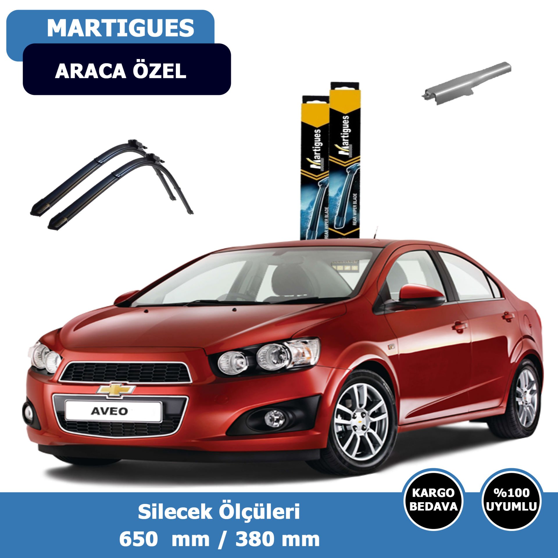 Chevrolet  Aveo(Sedan) Ön Silecek Süpürgesi (2011-2013)Martıgues
