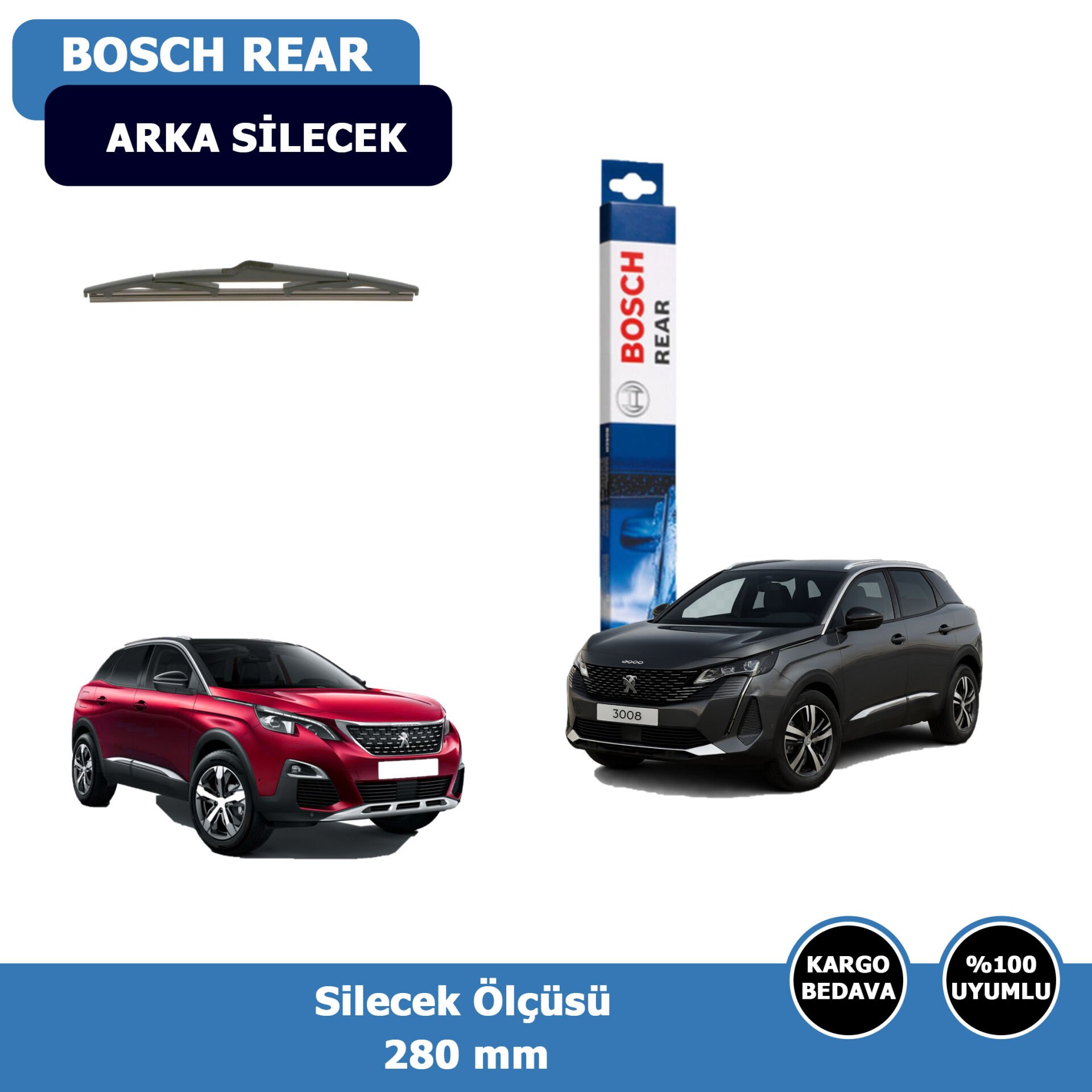 Peugeot 3008 Arka Silecek Süpürgesi (2017-2023)Bosch Rear