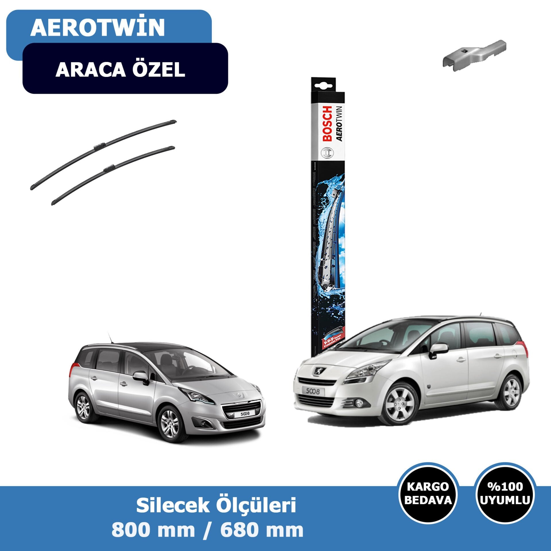 Peugeot 5008 Ön Silecek Süpürgesi (2009-2016)Bosch