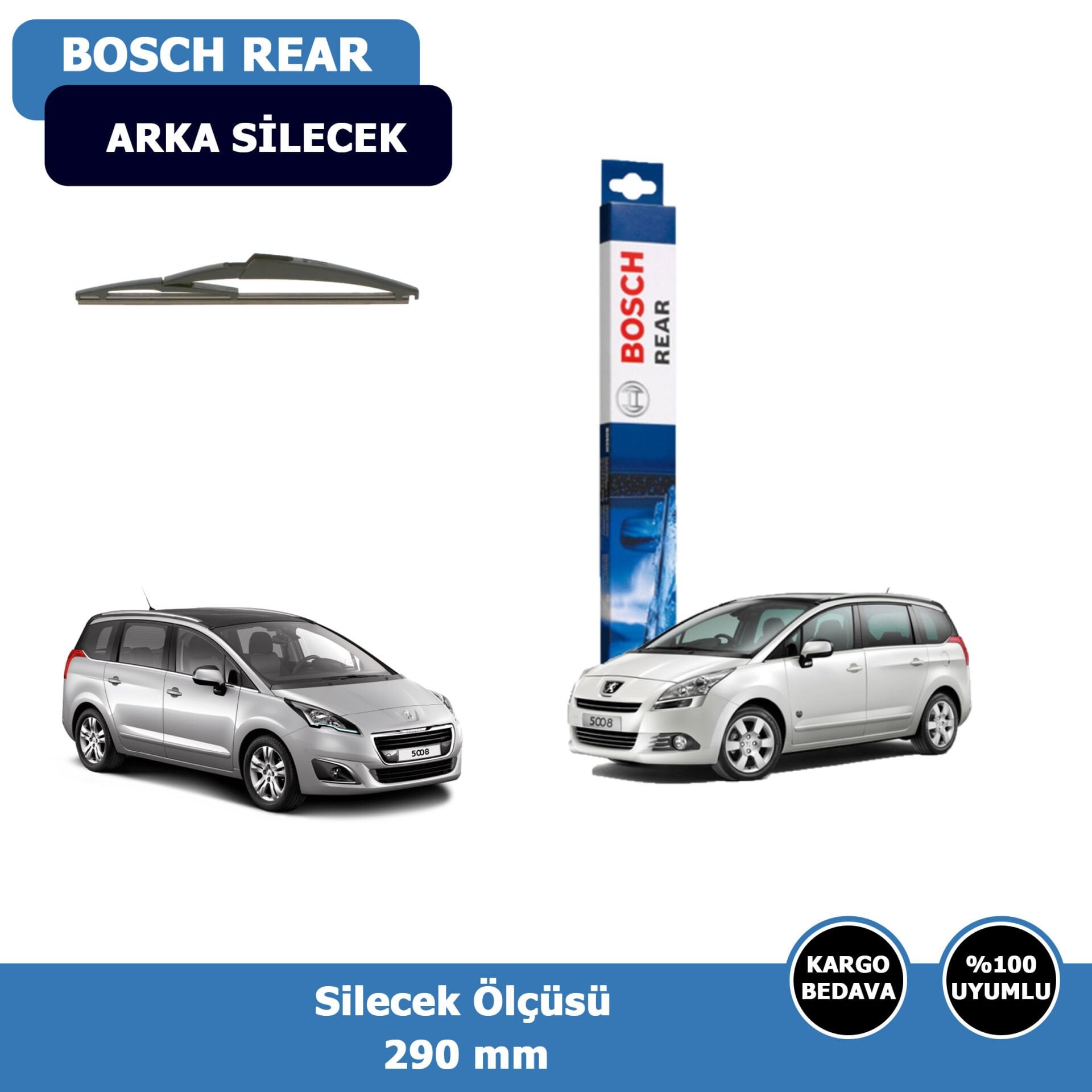 Peugeot 5008 Arka Silecek Süpürgesi (2009-2016)Bosch Rear