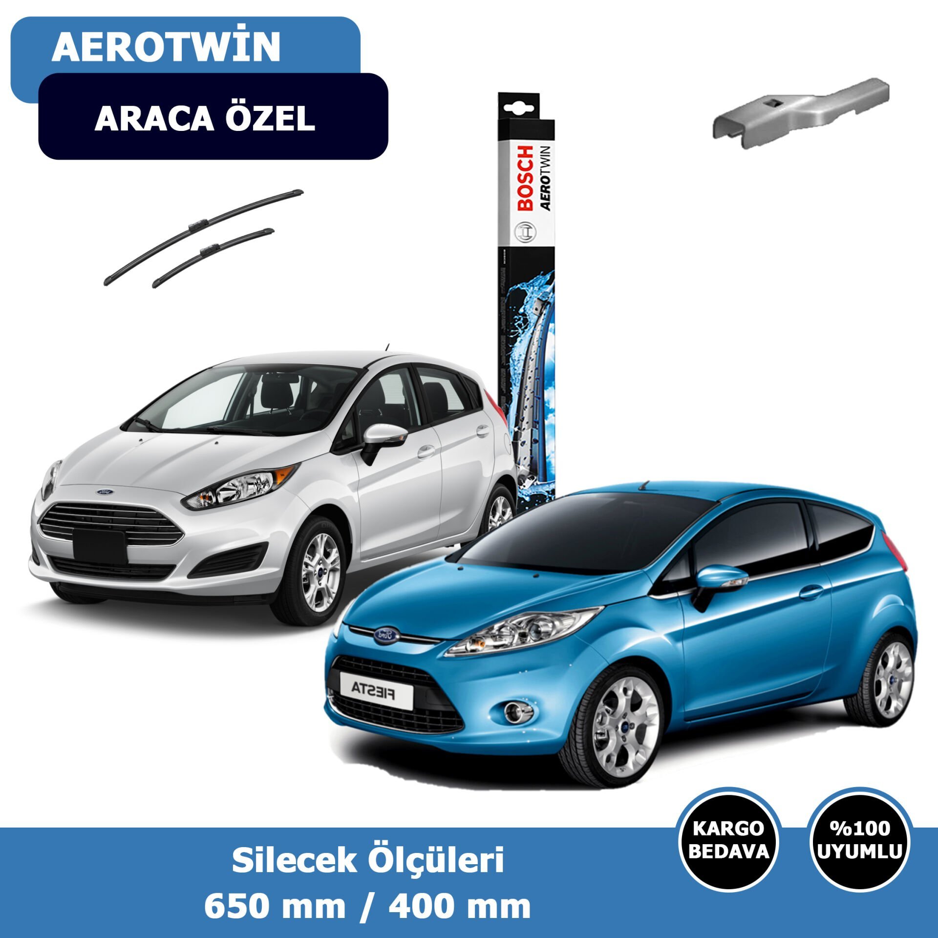 Ford Fiesta Ön Silecek Süpürgesi (2008-2017)Bosch