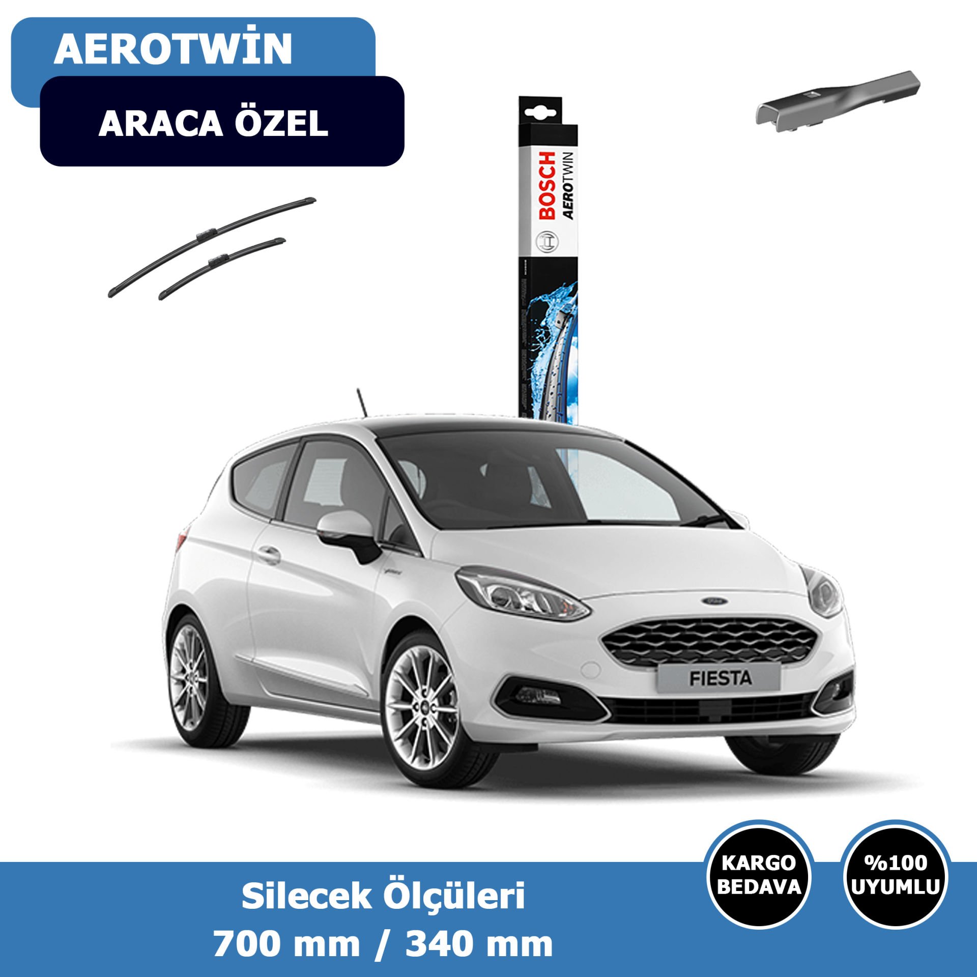 Ford Fiesta Ön Silecek Süpürgesi (2020-2022)Bosch