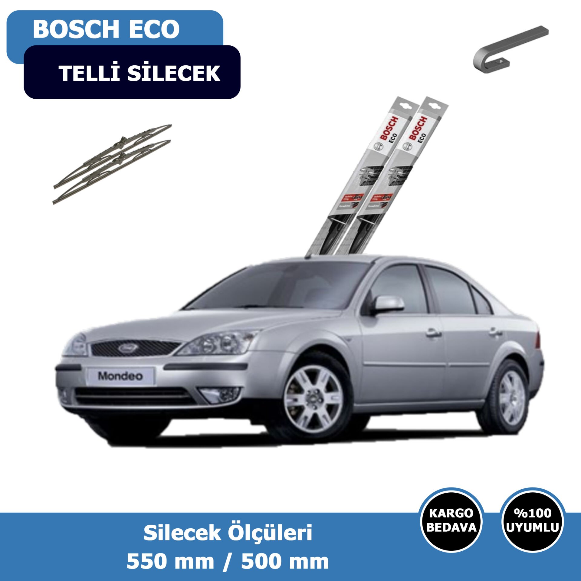 Ford Mondeo III Ön Silecek Süpürgesi (2000-2007)Bosch