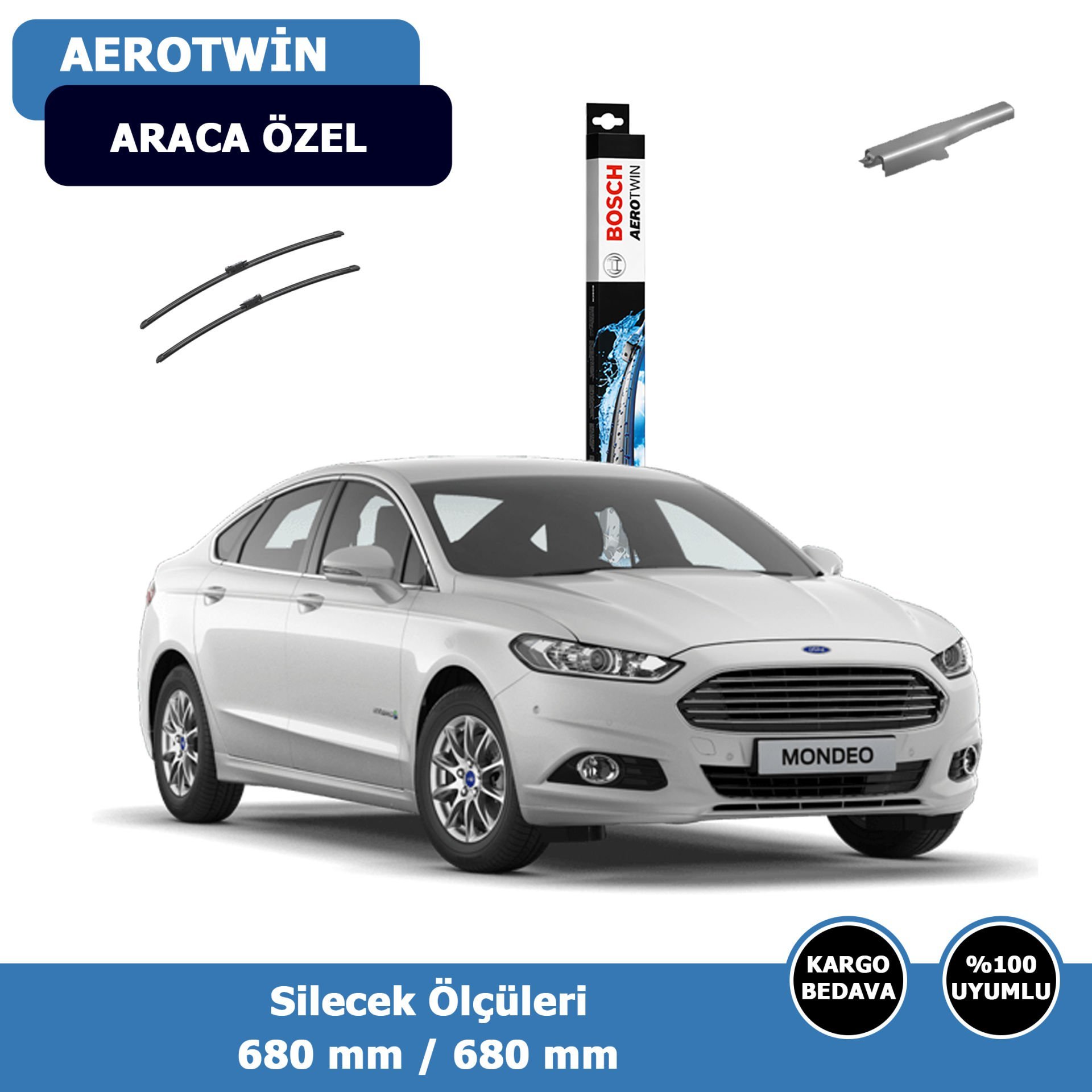 Ford Mondeo V Ön Silecek Süpürgesi (2015-2020)Bosch