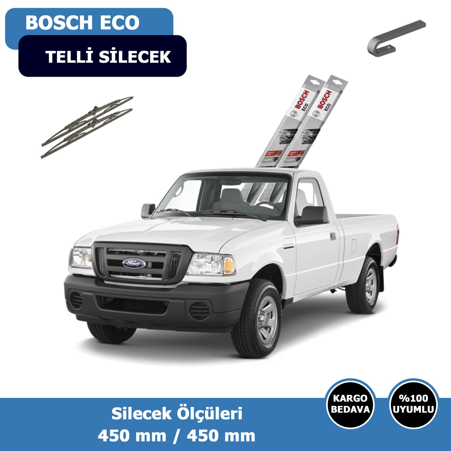 Ford Ranger Ön Silecek Süpürgesi (2003-2009)Bosch Eco