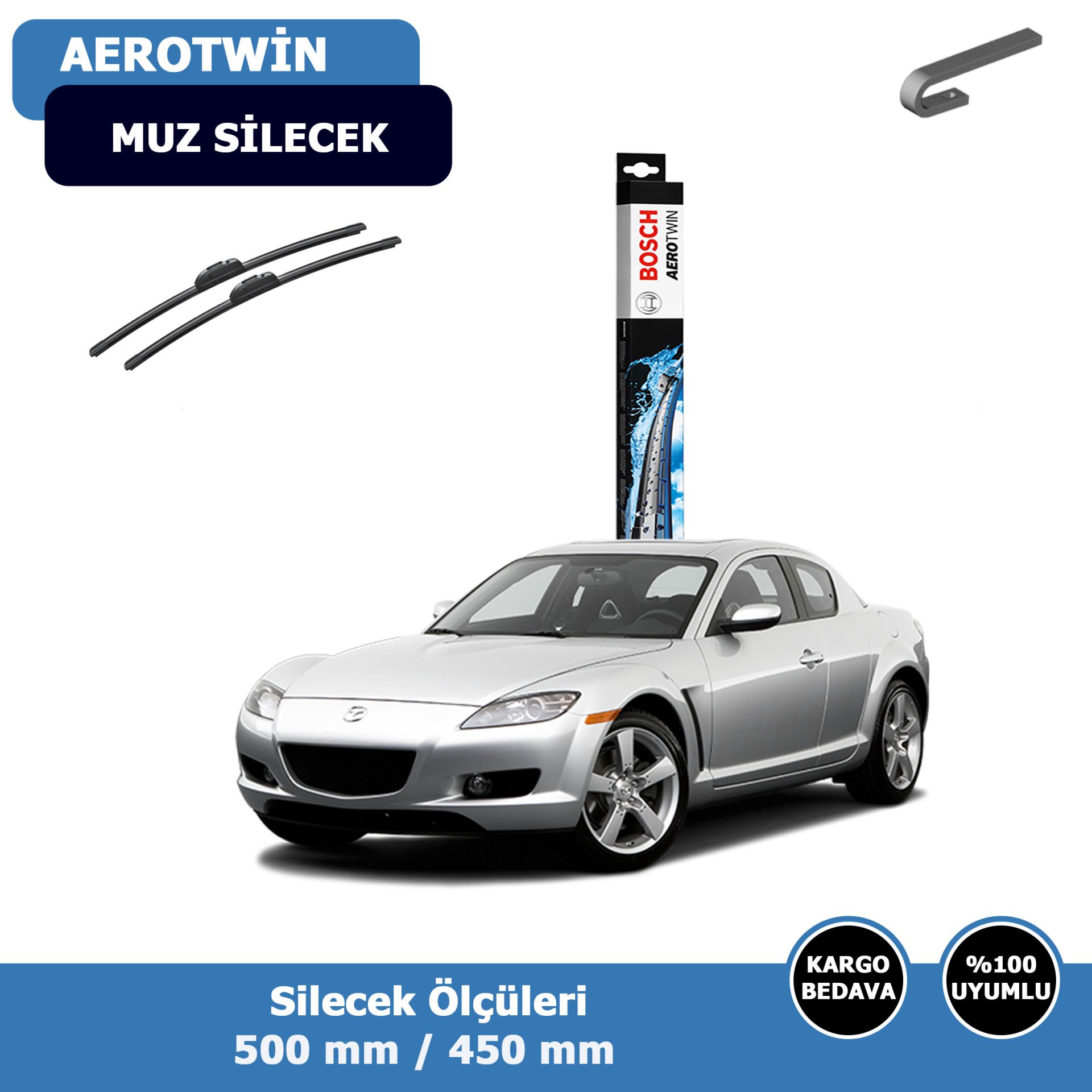 Mazda RX8 Ön Silecek Süpürgesi (2006-2011)Bosch Aerotwin