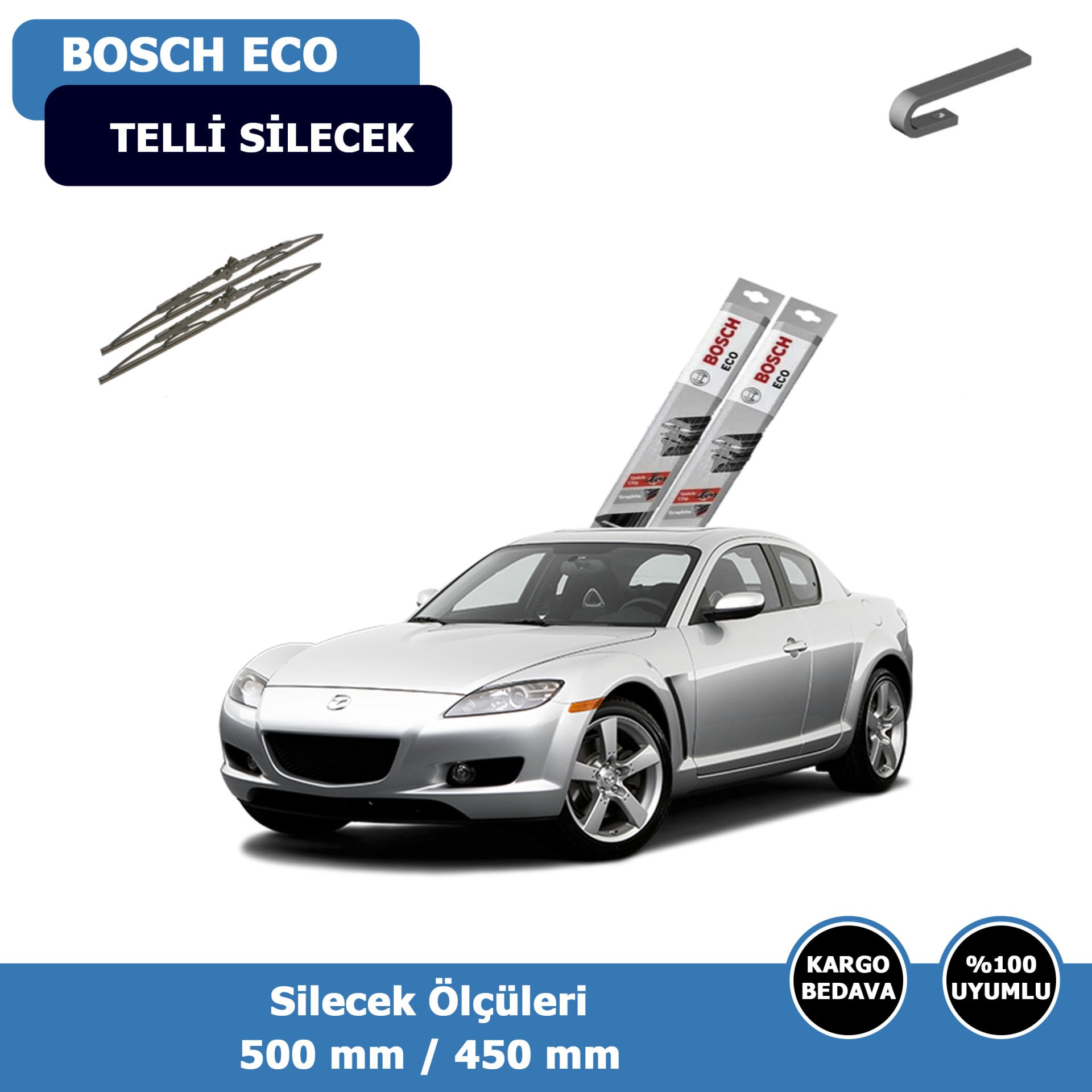 Mazda RX8 Ön Silecek Süpürgesi (2006-2011)Bosch Eco