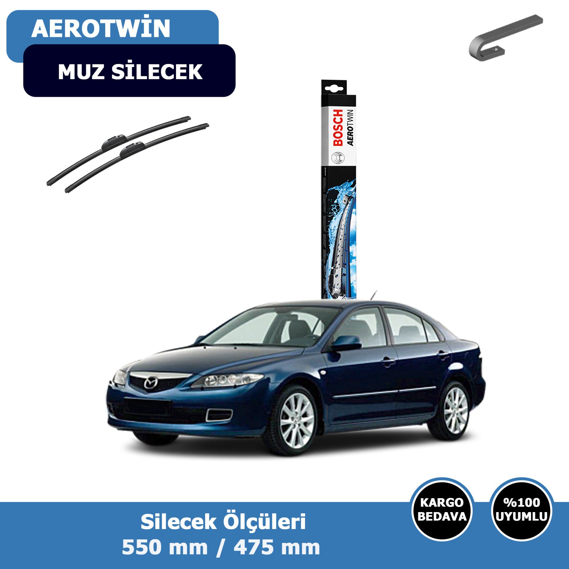 Mazda 6 Ön Silecek Süpürgesi (2002-2007)Bosch Aerotwin