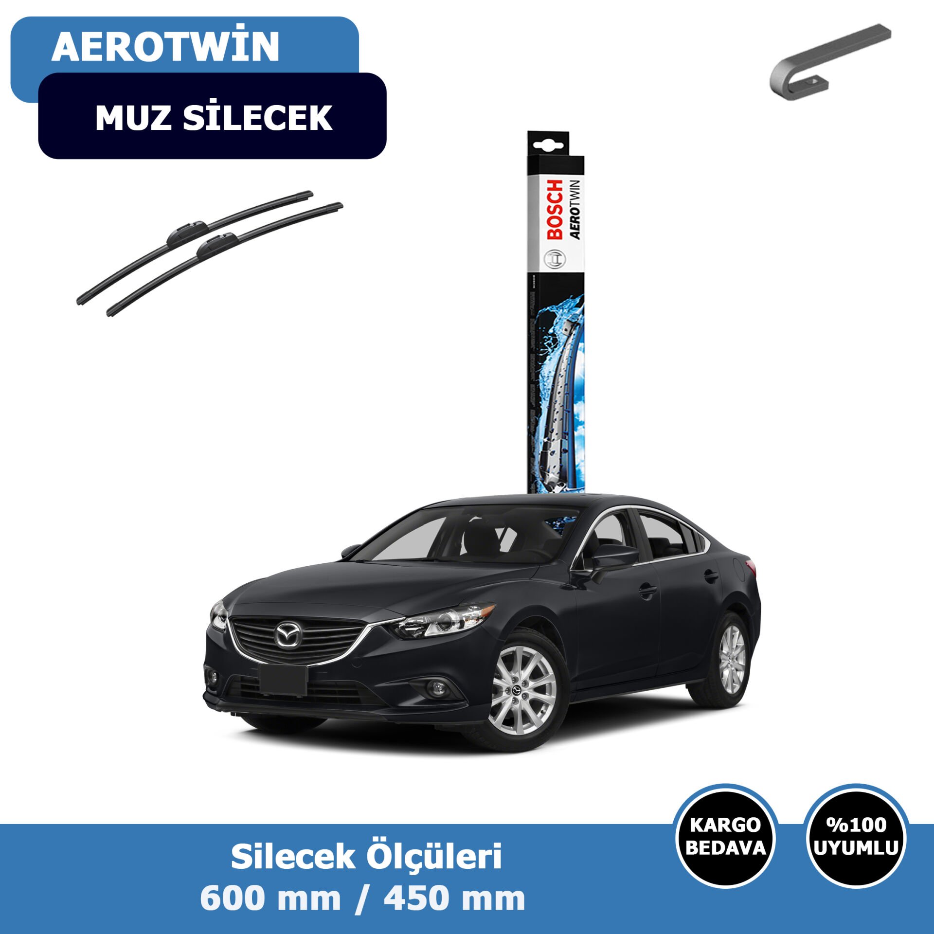 Mazda 6 Ön Silecek Süpürgesi (2013-2015)Bosch Aerotwin