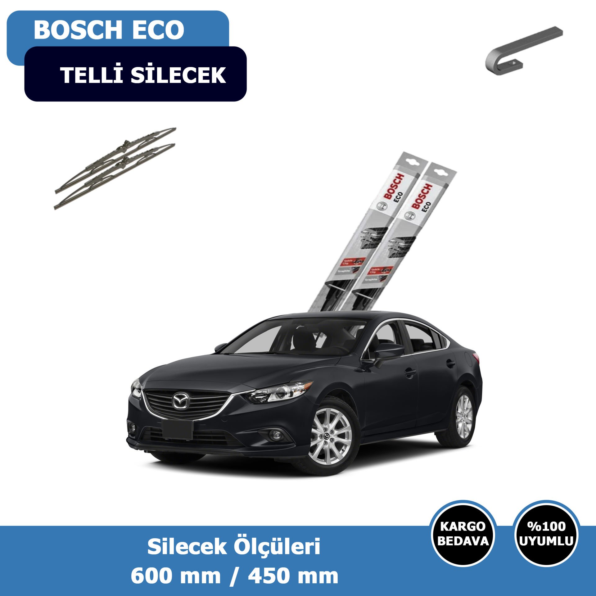 Mazda 6 Ön Silecek Süpürgesi (2013-2015)Bosch Eco
