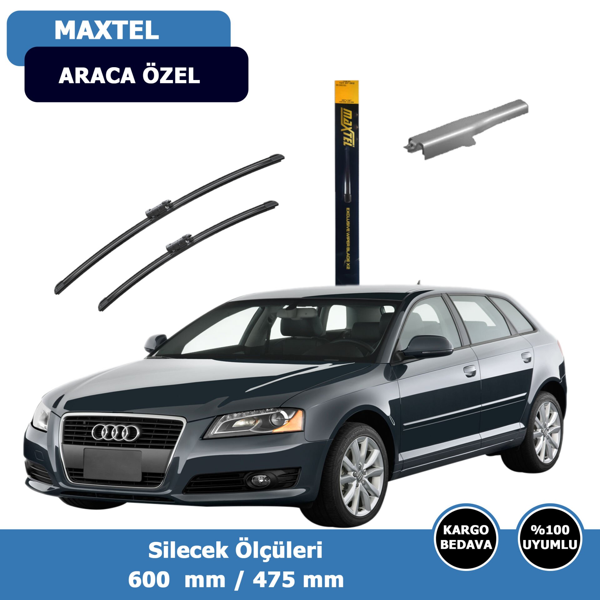 Audi A3(8P) Ön Silecek Süpürgesi (2005-2012)Maxtel