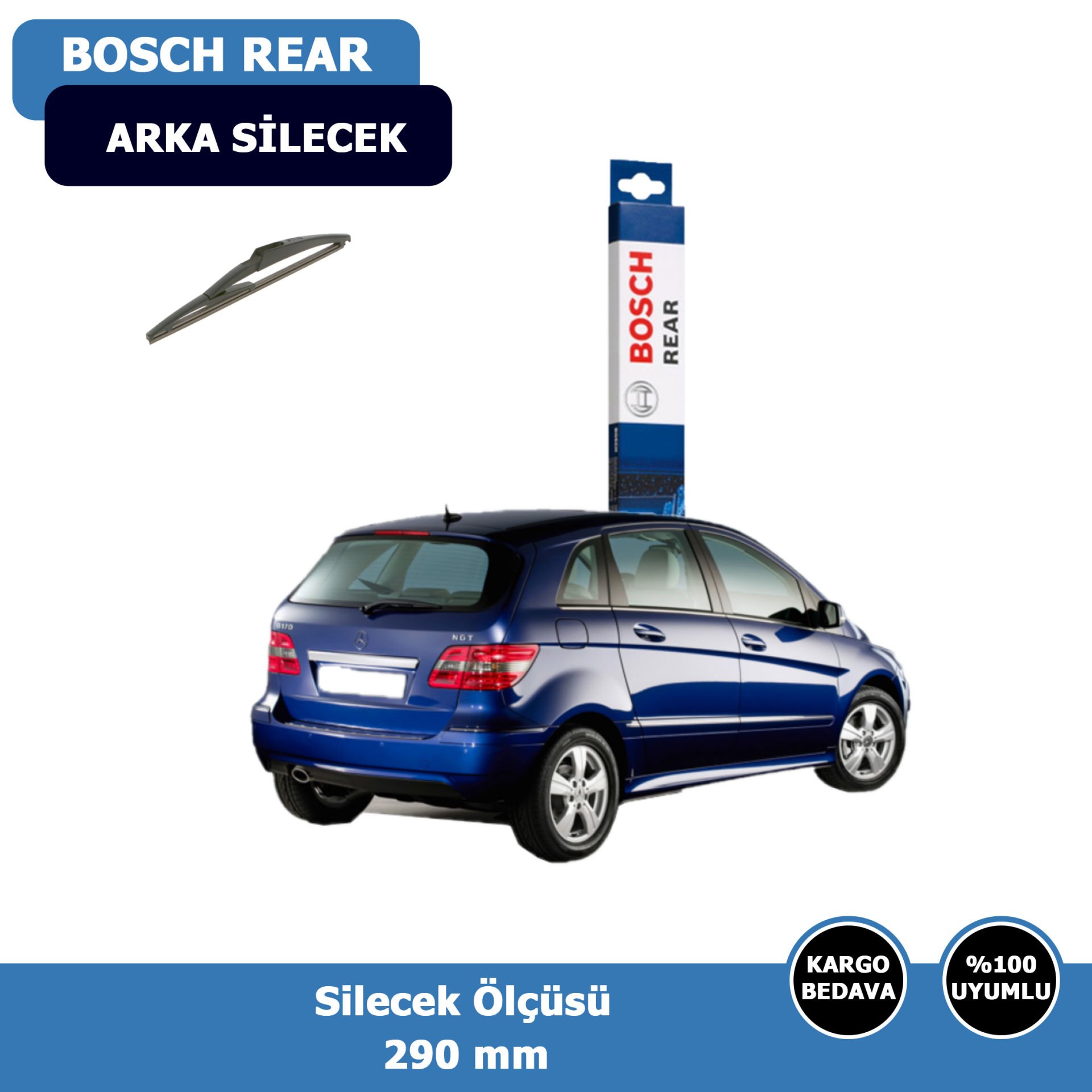 Mercedes B Serisi W245 Arka Silecek Süpürgesi (2005-2011)Bosch Rear