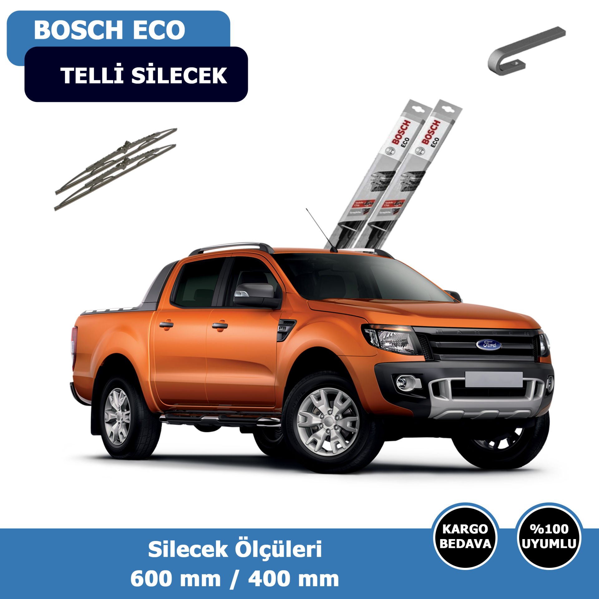 Ford Ranger Ön Silecek Süpürgesi (2012-2015)Bosch Eco