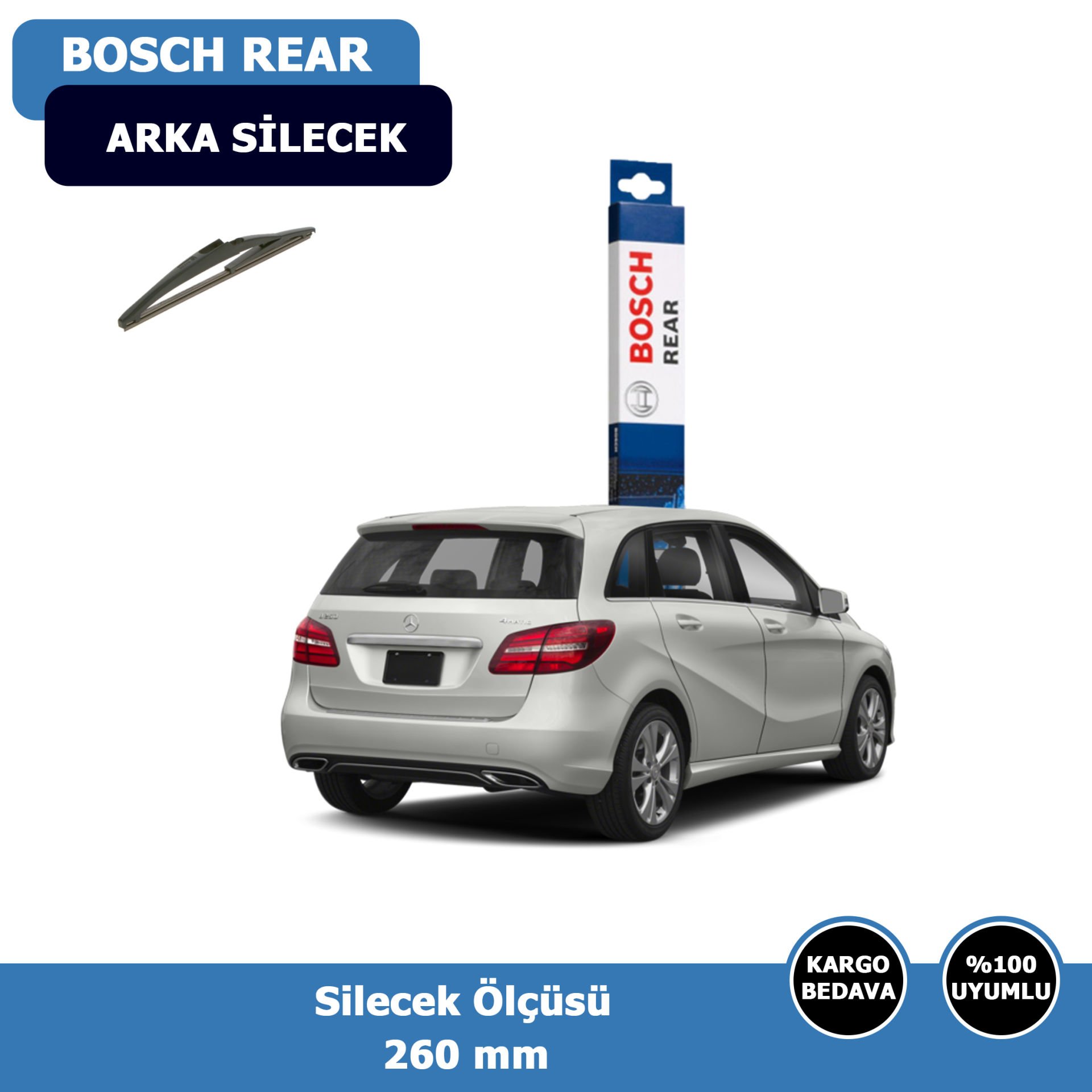 Mercedes B Serisi W246 Arka Silecek Süpürgesi (2012-2020)Bosch Rear