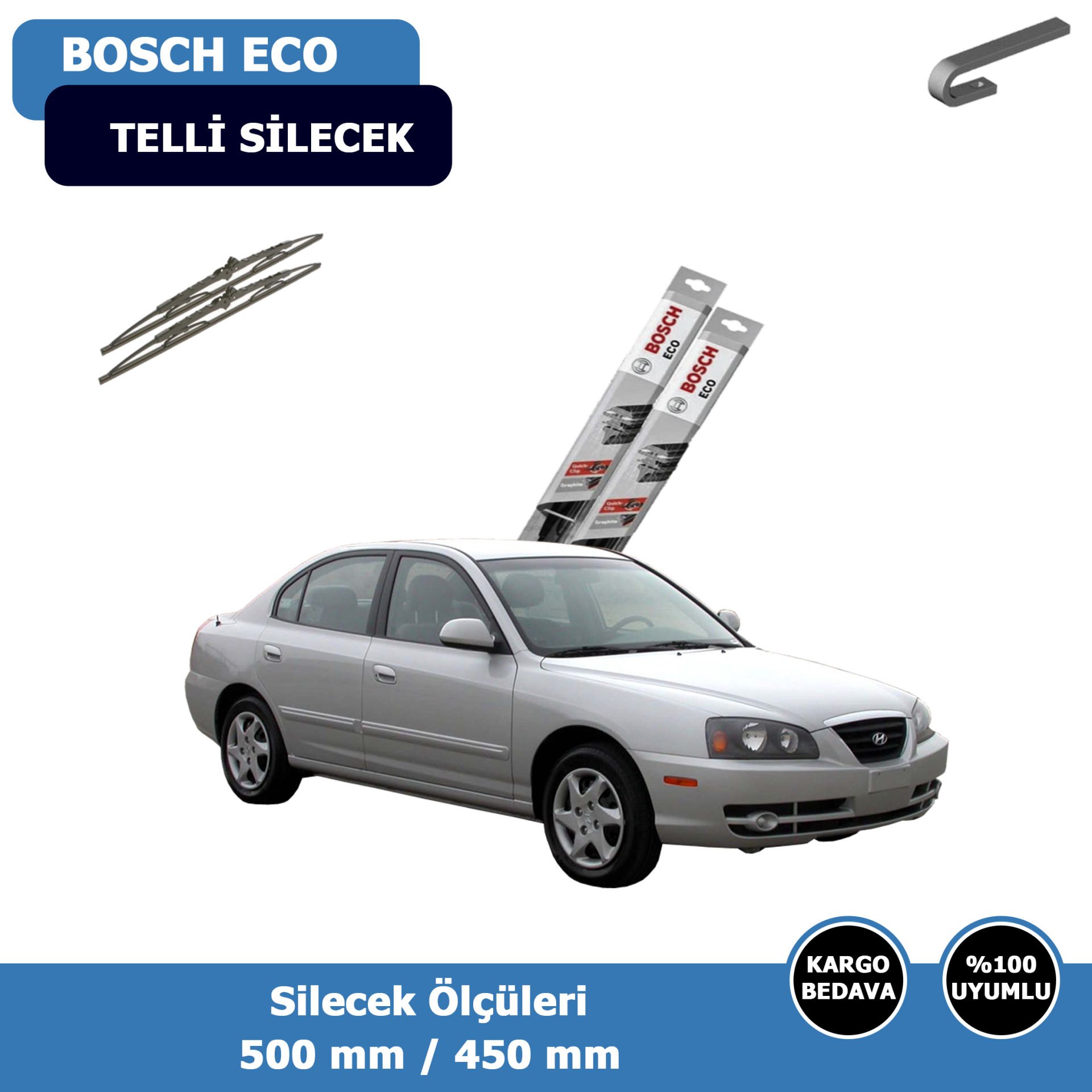 Hyundai Elantra Ön Silecek Süpürgesi (2000-2010)Bosch Eco