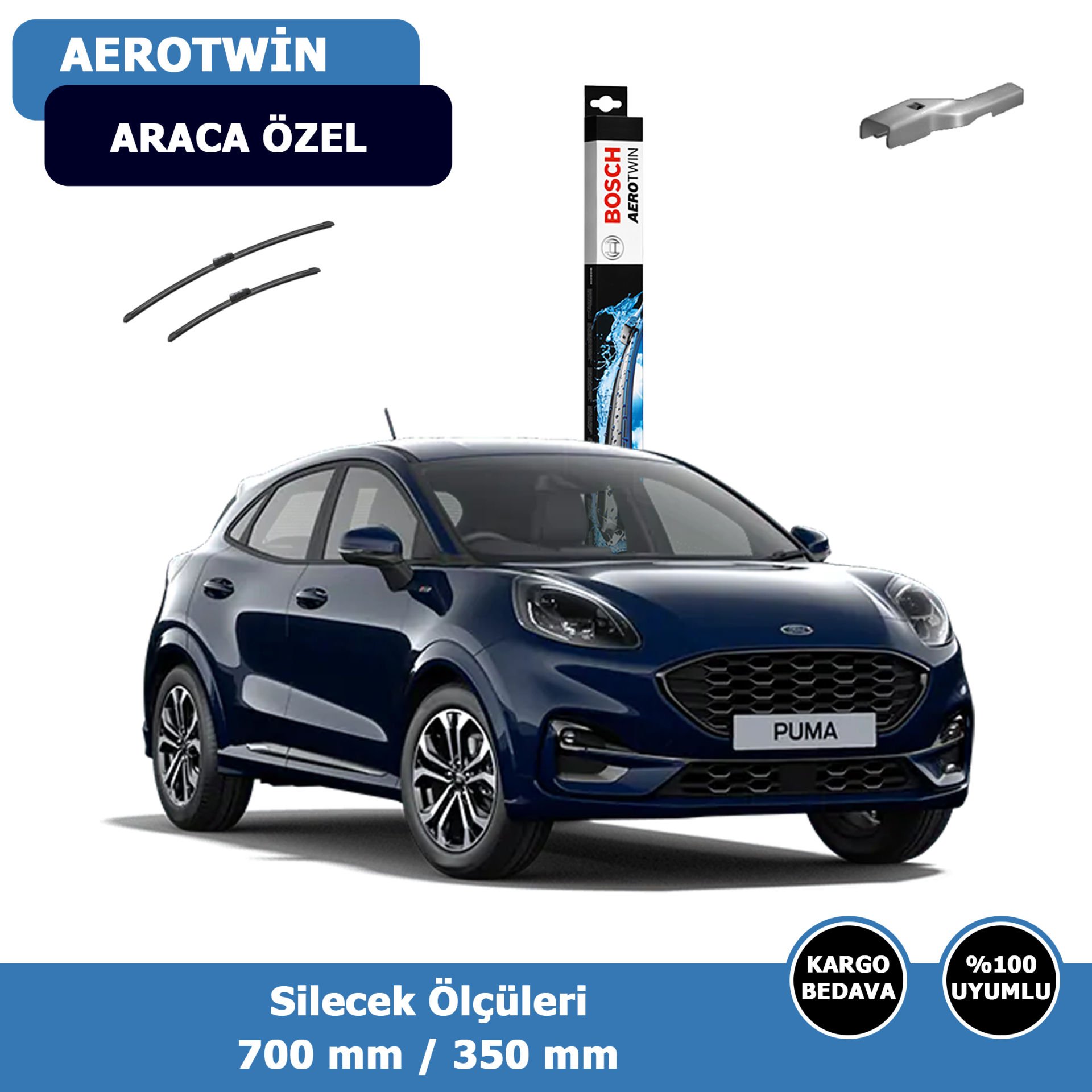 Ford Puma Ön Silecek Süpürgesi (2020-2022)Bosch