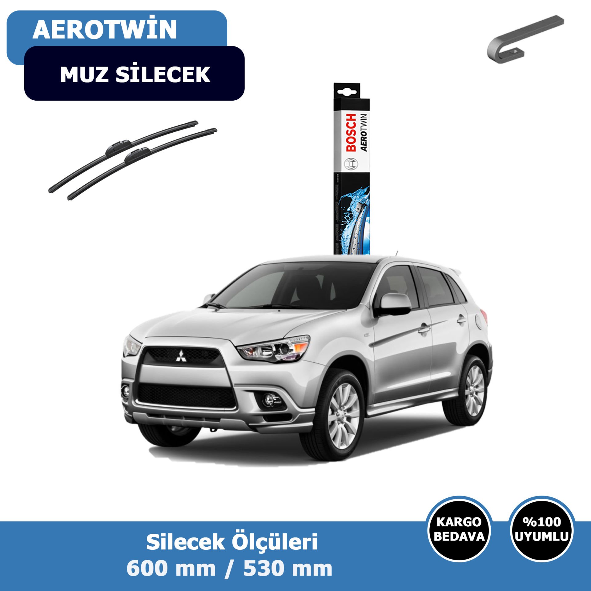 Mitsubishi ASX Ön Silecek Süpürgesi (2010-2017)Bosch Aerotwin