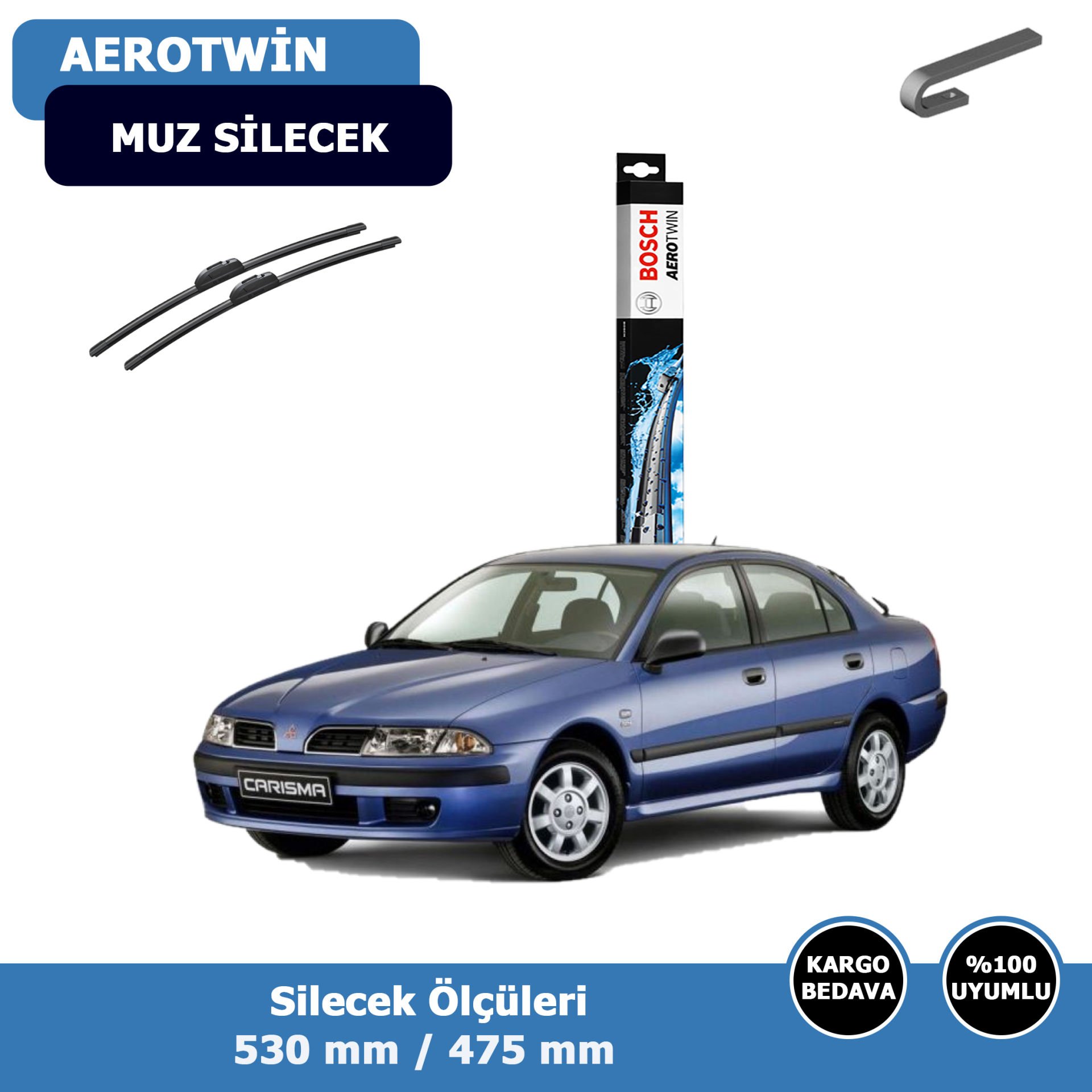 Mitsubishi Carisma Ön Silecek Süpürgesi (1995-2003)Bosch Aerotwin