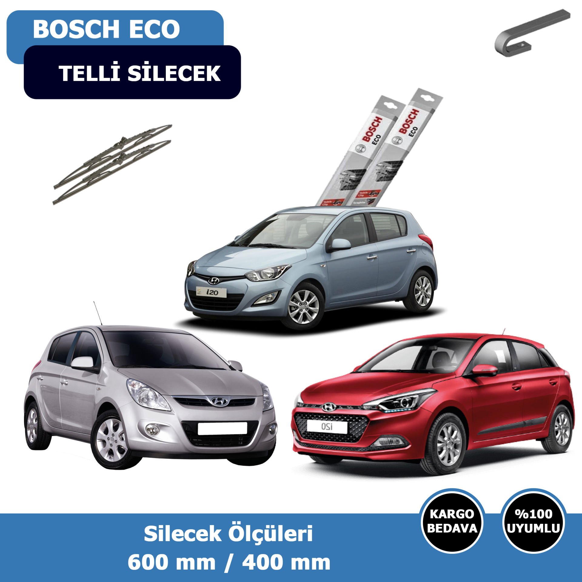 Hyundai İ20 Ön Silecek Süpürgesi (2015-2020)Bosch