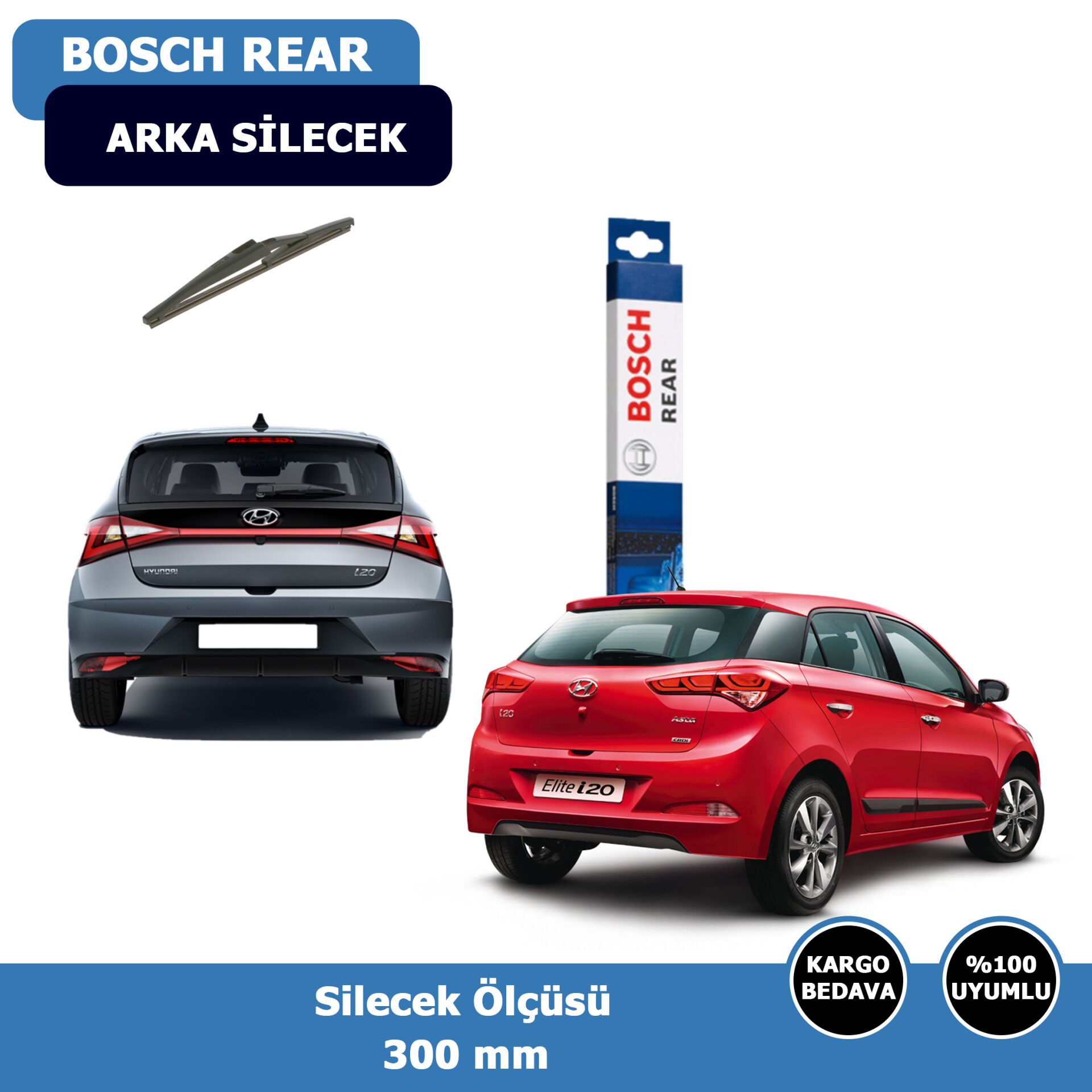 Hyundai İ20 Arka Silecek Süpürgesi (2015-2023)Bosch Rear