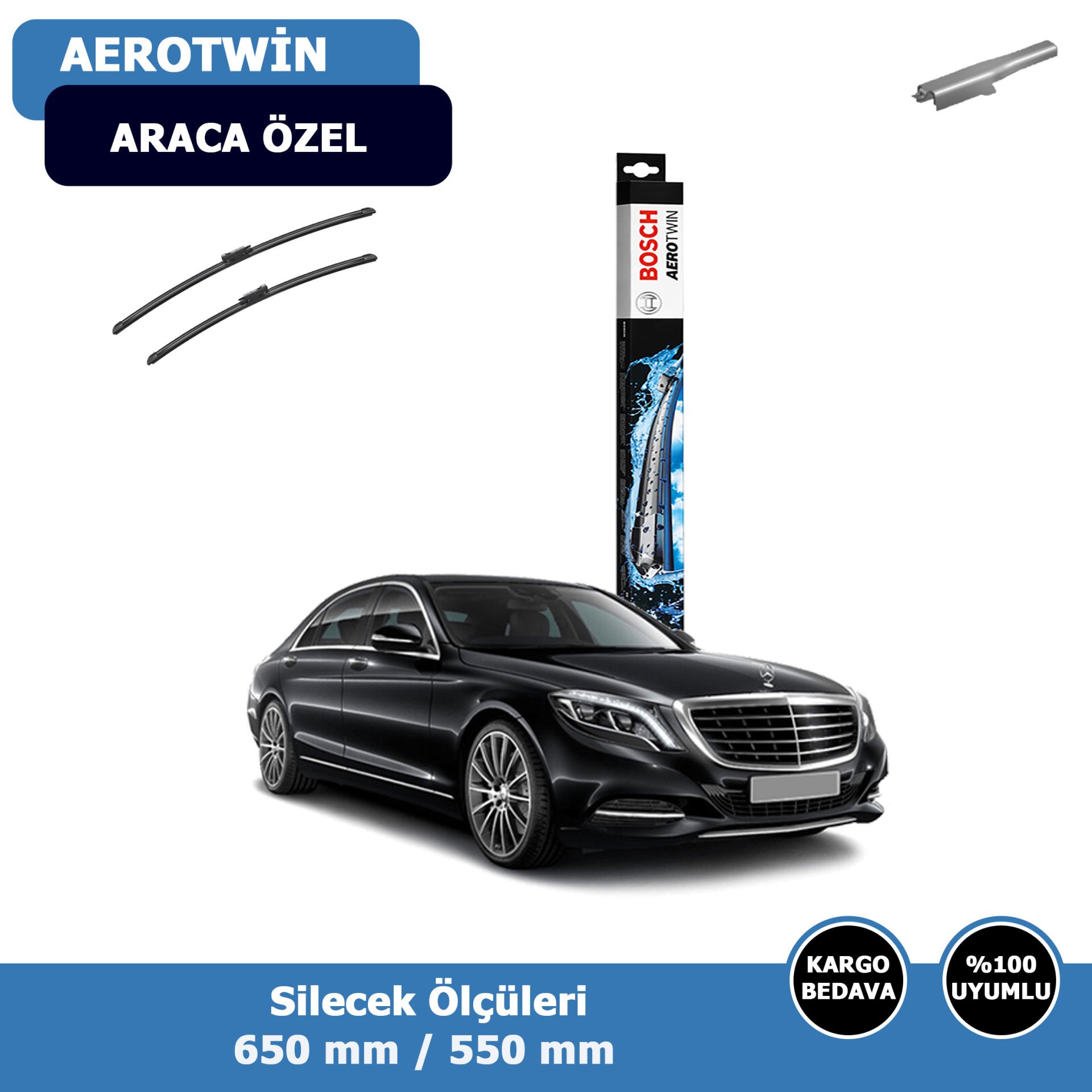 Mercedes S Serisi W222 Ön Silecek Süpürgesi (2014-2021)Bosch