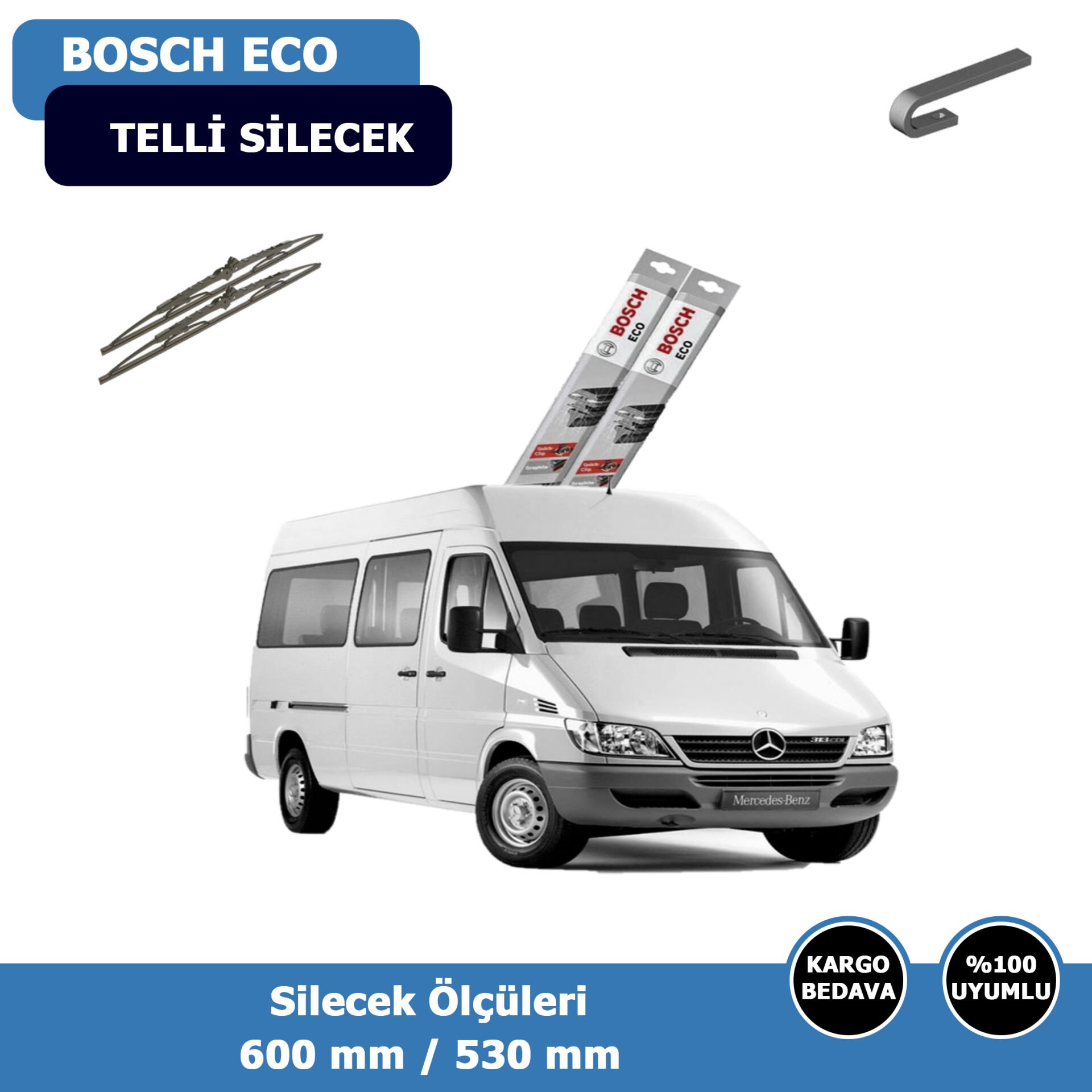 Mercedes Sprinter Ön Silecek Süpürgesi (1995-2006)Bosch Eco