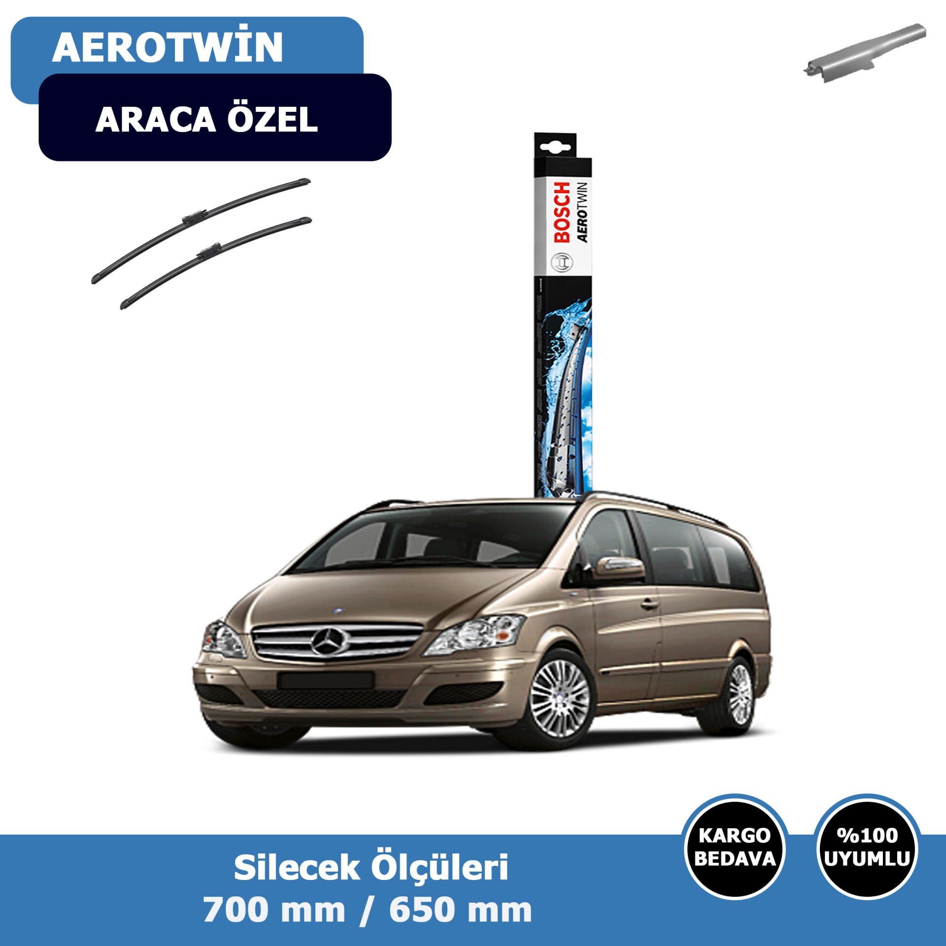 Mercedes Viano W639 Ön Silecek Süpürgesi (2010-2014)Bosch