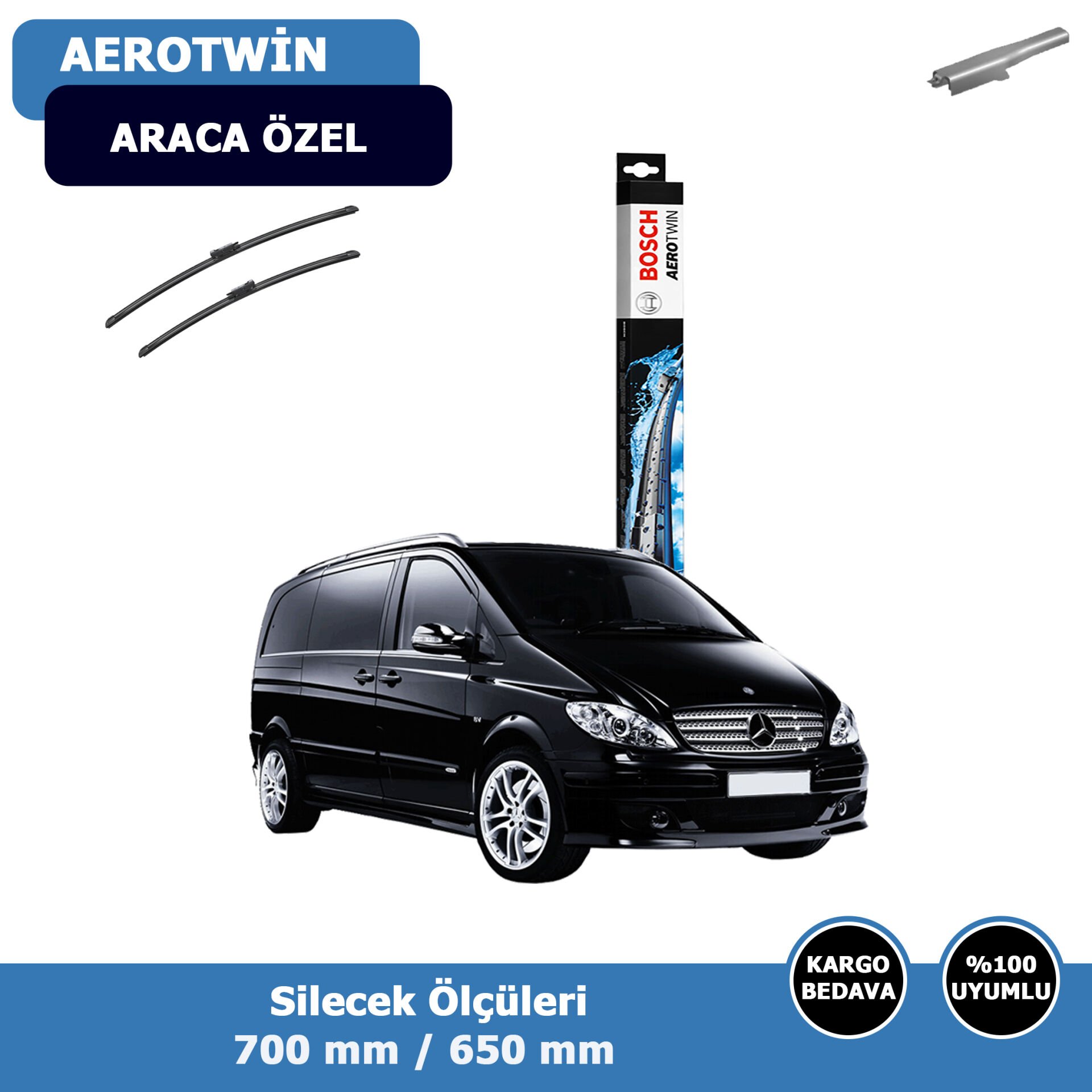 Mercedes Vito W639 Ön Silecek Süpürgesi (2003-2010)Bosch
