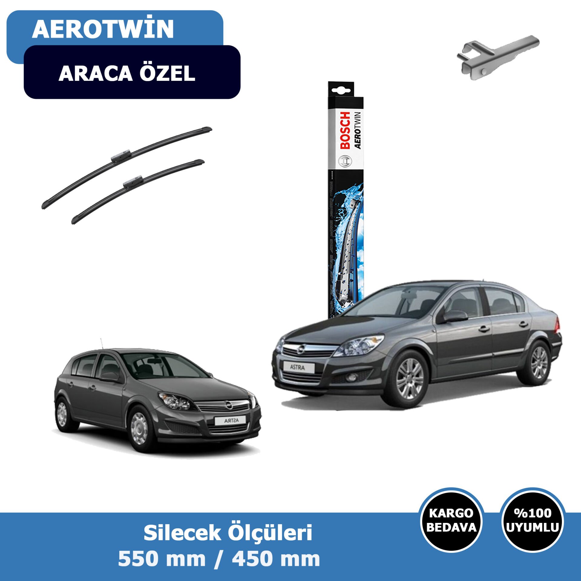 Opel Astra H Ön Silecek Süpürgesi (2004-2013)Bosch Aerotwin