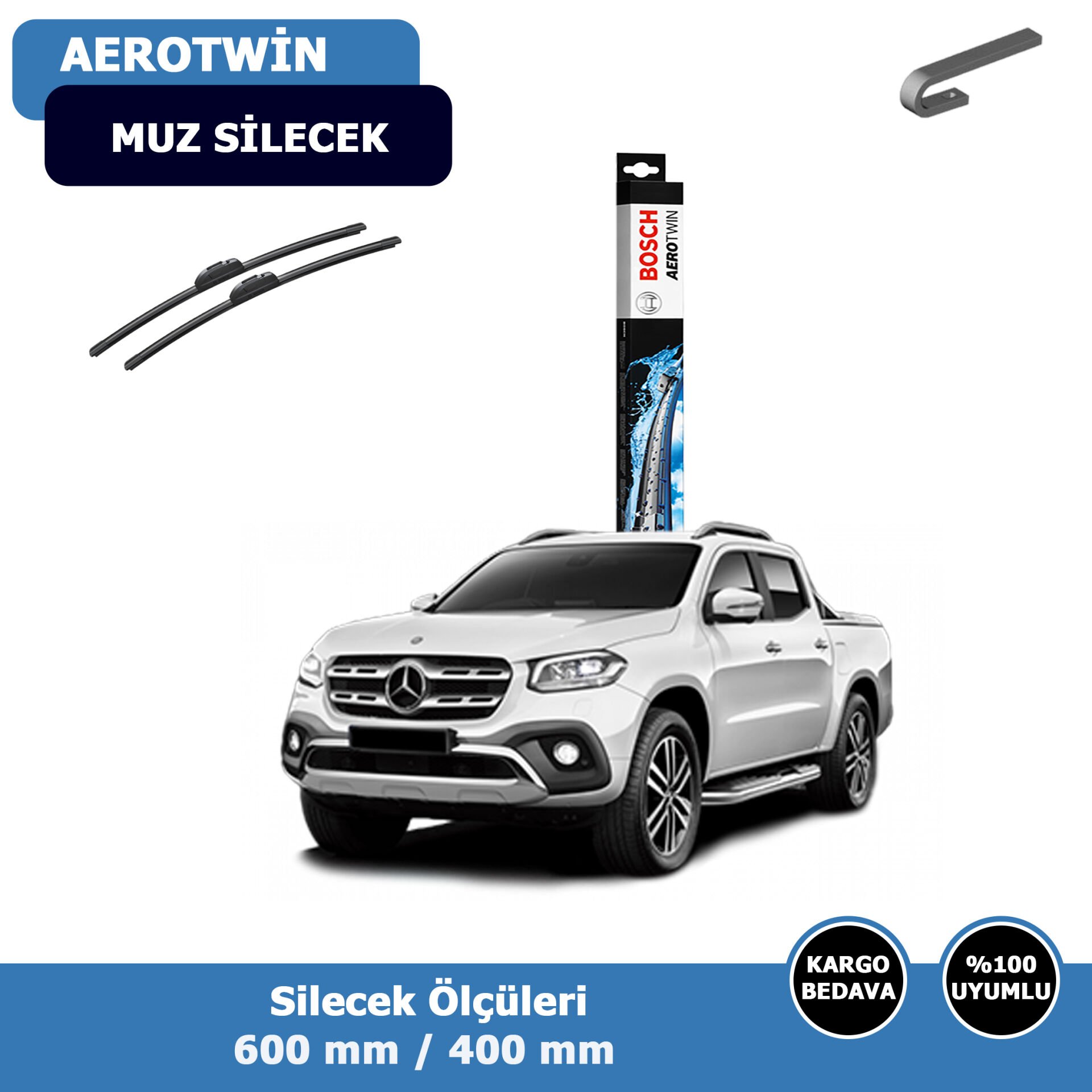 Mercedes X Serisi Ön Silecek Süpürgesi (2017-2020)Bosch Aerotwin
