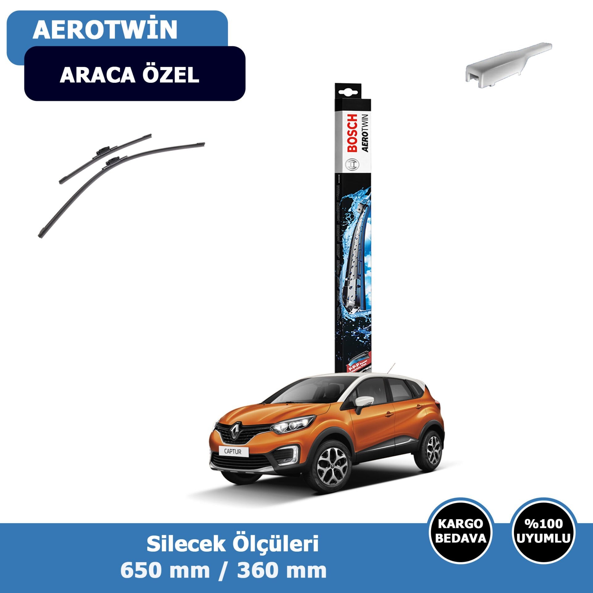 Renault Captur Ön Silecek Süpürgesi (2016-2019)Bosch Aerotwin