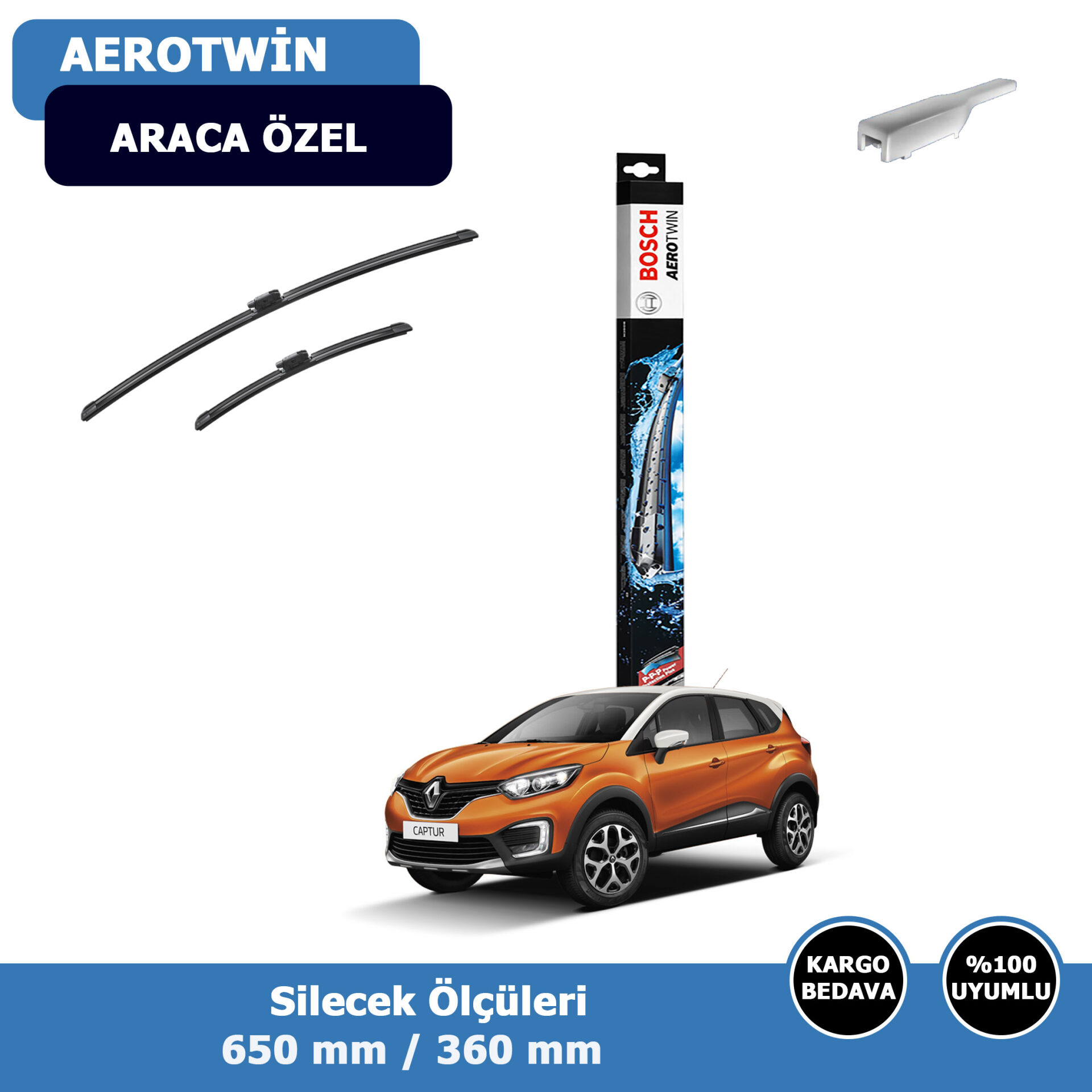 Renault Captur Ön Silecek Süpürgesi (2016-2019)Bosch Aerotwin