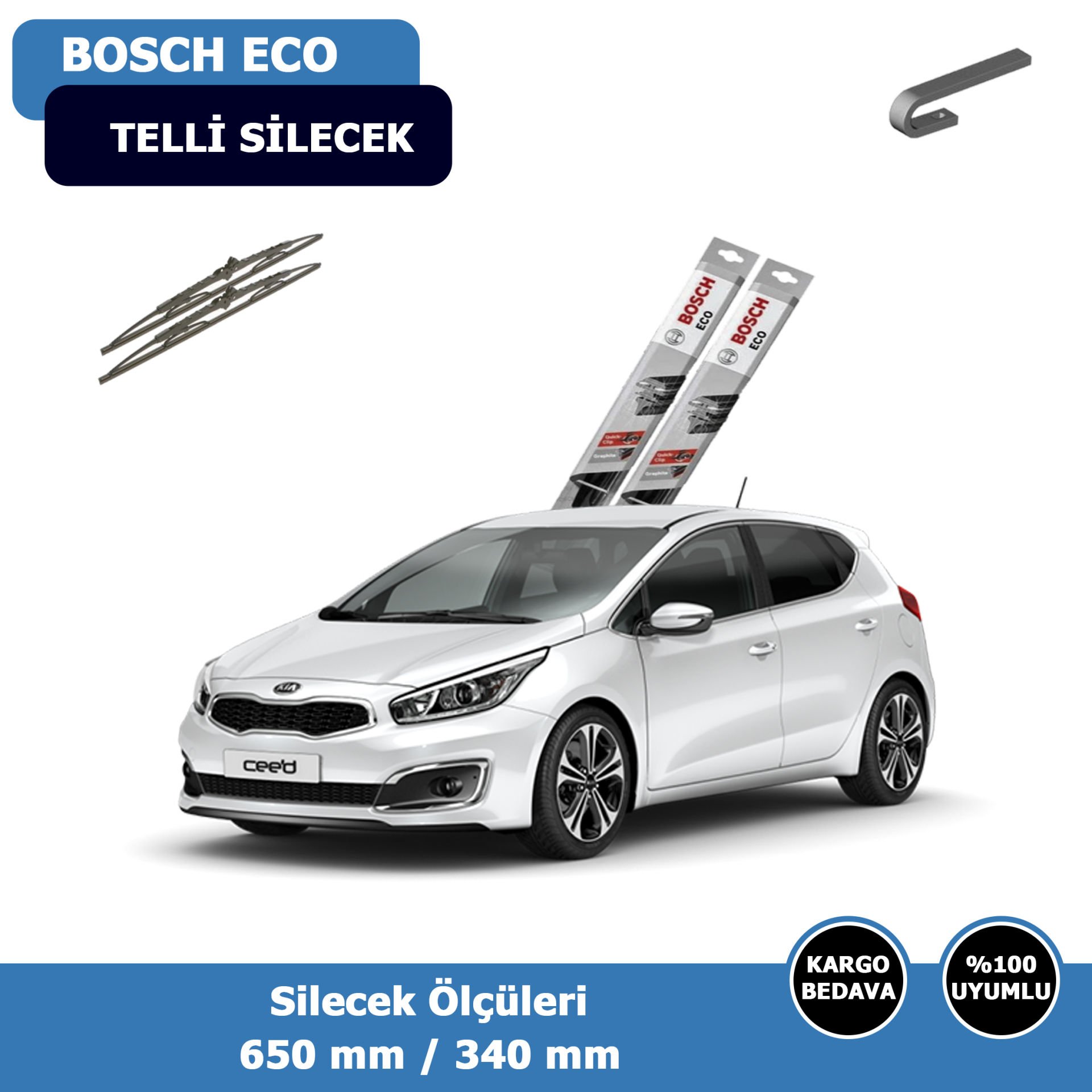 Kia Ceed Ön Silecek Süpürgesi (2012-2018)Bosch Eco