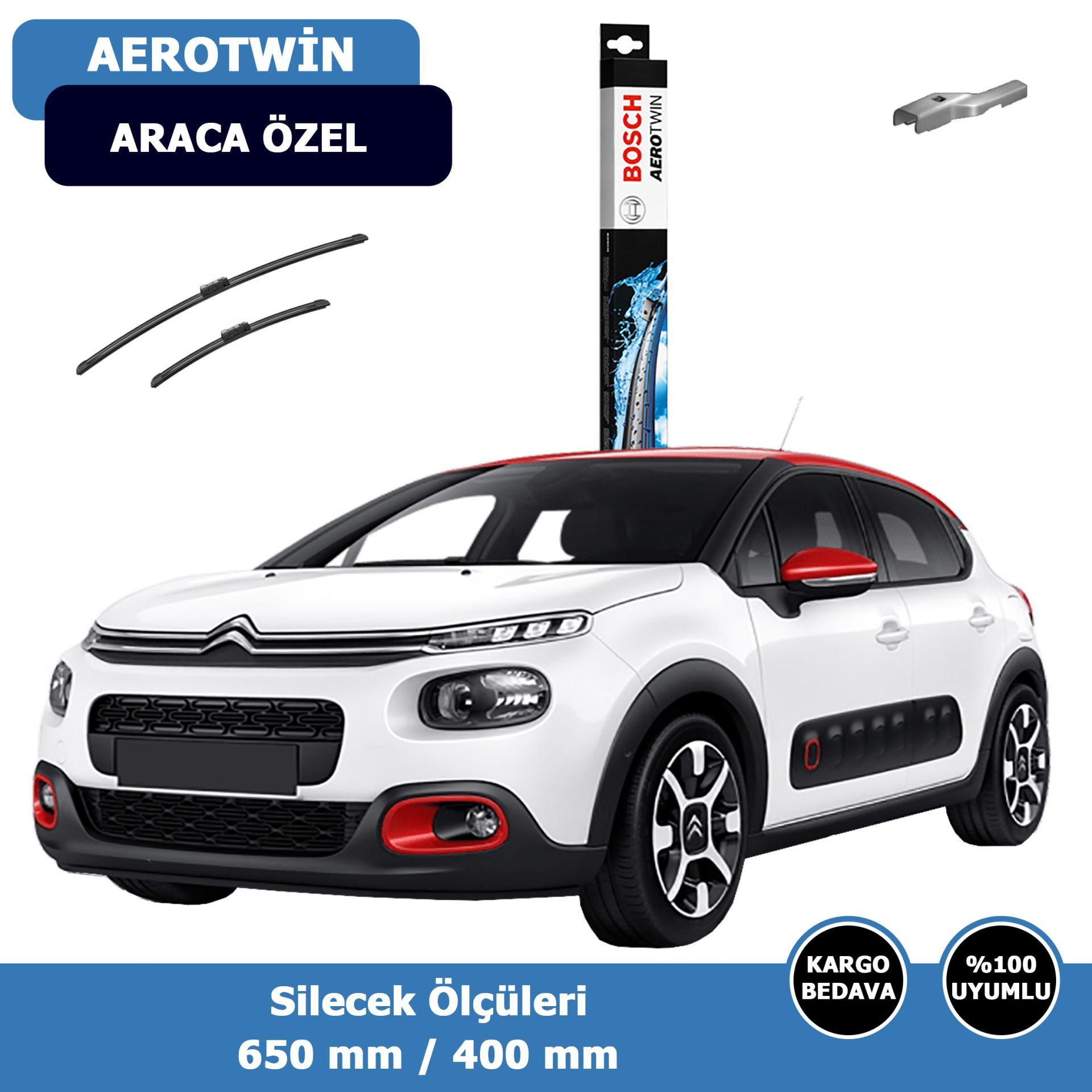 Cıtroen C3(B620)  Ön Silecek Süpürgesi (2017-2021)Bosch