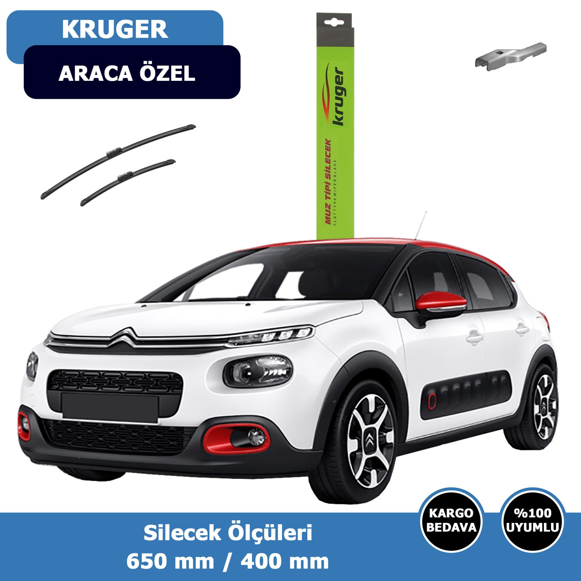 Cıtroen C3(B620)  Ön Silecek Süpürgesi (2017-2021)Kruger