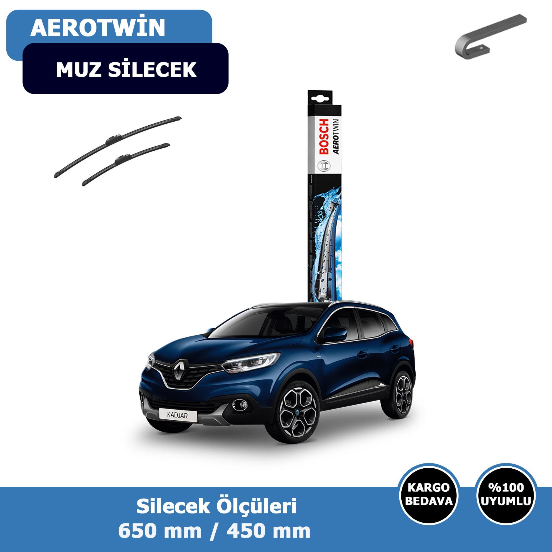 Renault Kadjar Ön Silecek Süpürgesi (2015-2022)Bosch Aerotwin