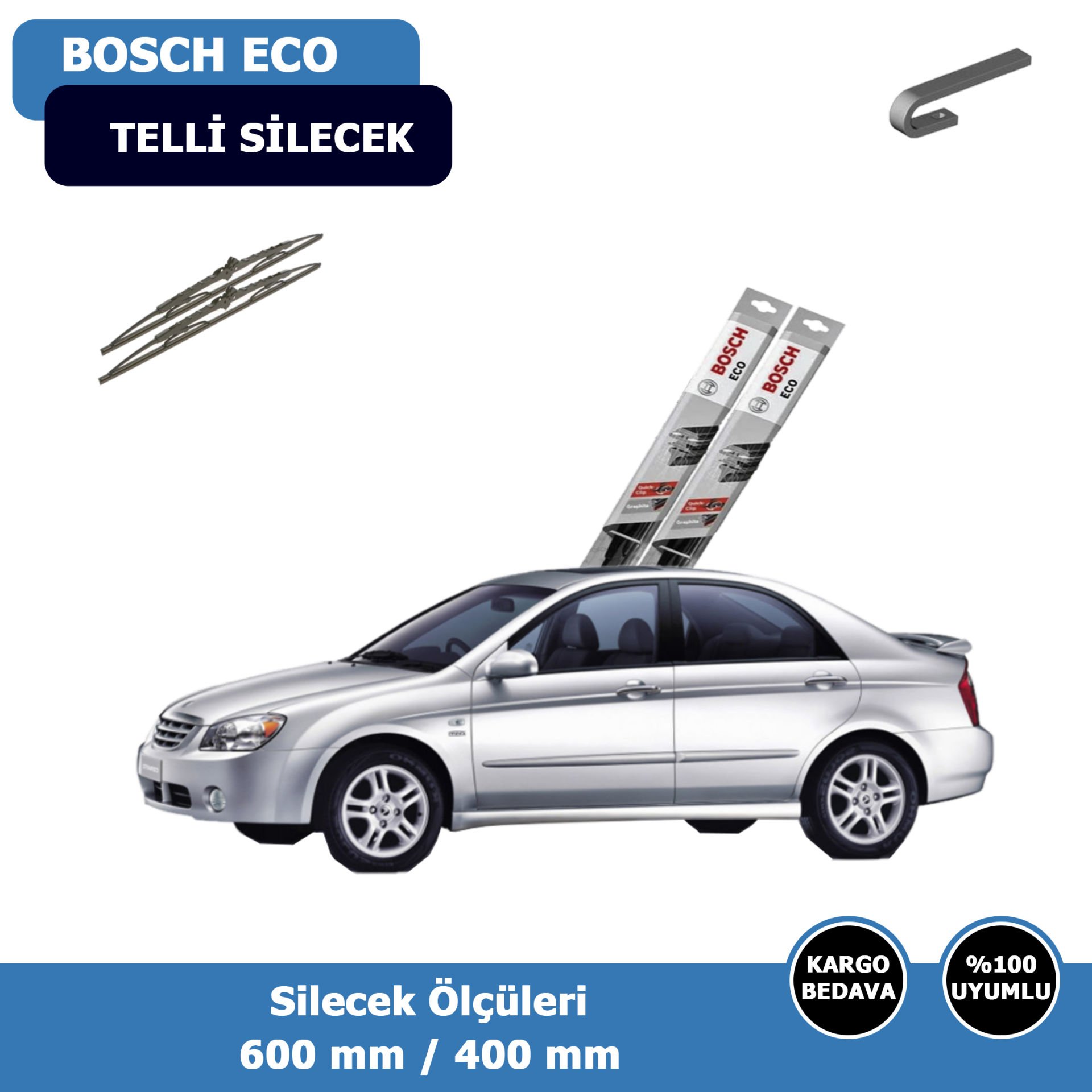 Kia Cerato Ön Silecek Süpürgesi (2004-2009)Bosch Eco