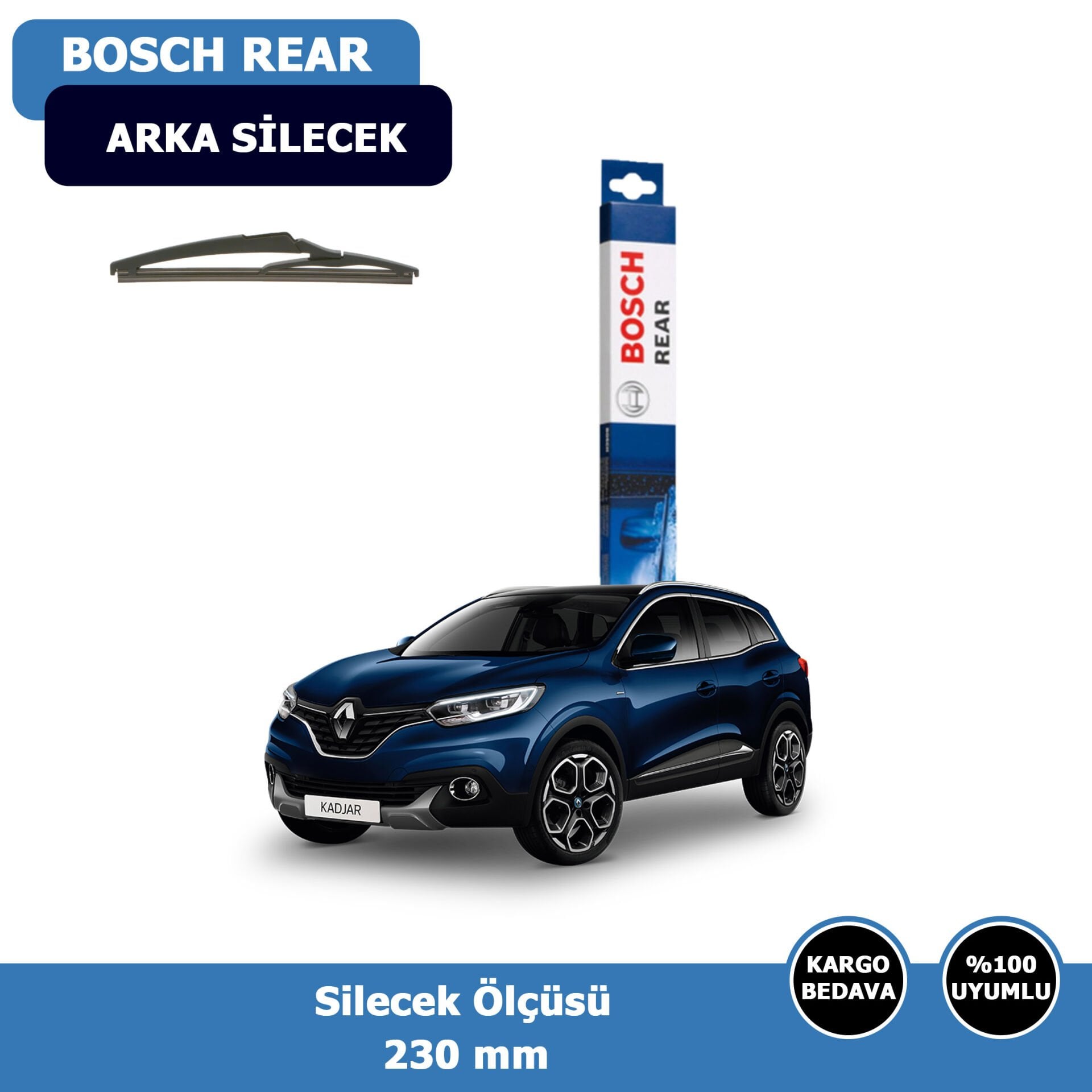 Renault Kadjar Arka Silecek Süpürgesi (2015-2022)Bosch Rear