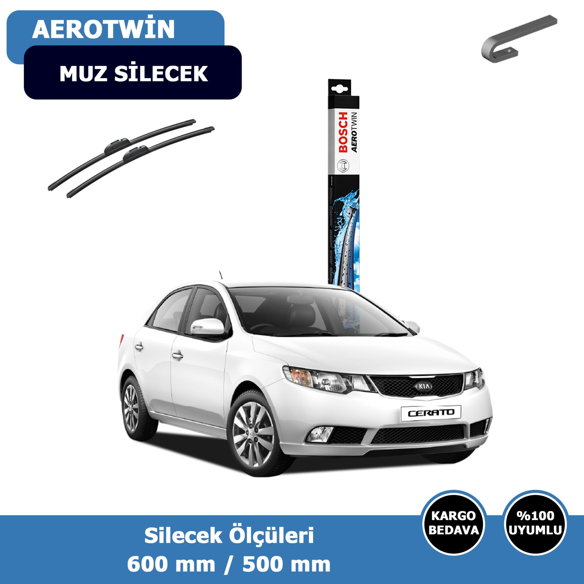 Kia Cerato Ön Silecek Süpürgesi (2010-2015)Bosch Aerotwin