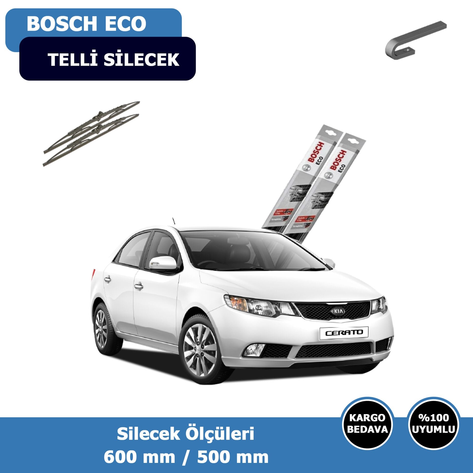 Kia Cerato Ön Silecek Süpürgesi (2010-2015)Bosch Eco