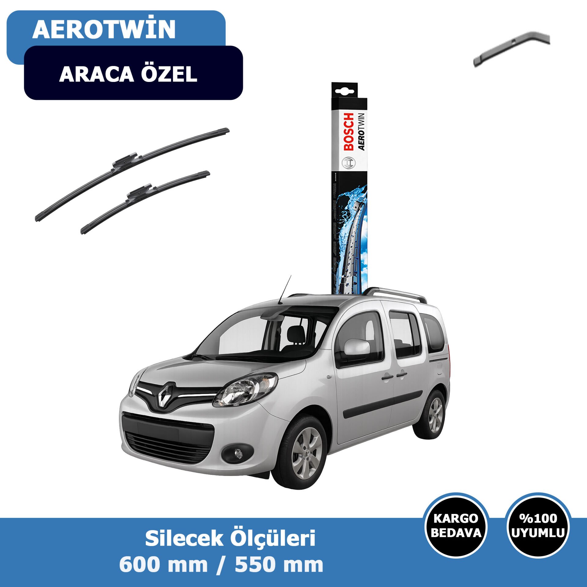 Renault Kangoo Ön Silecek Süpürgesi (2013-2020)Bosch